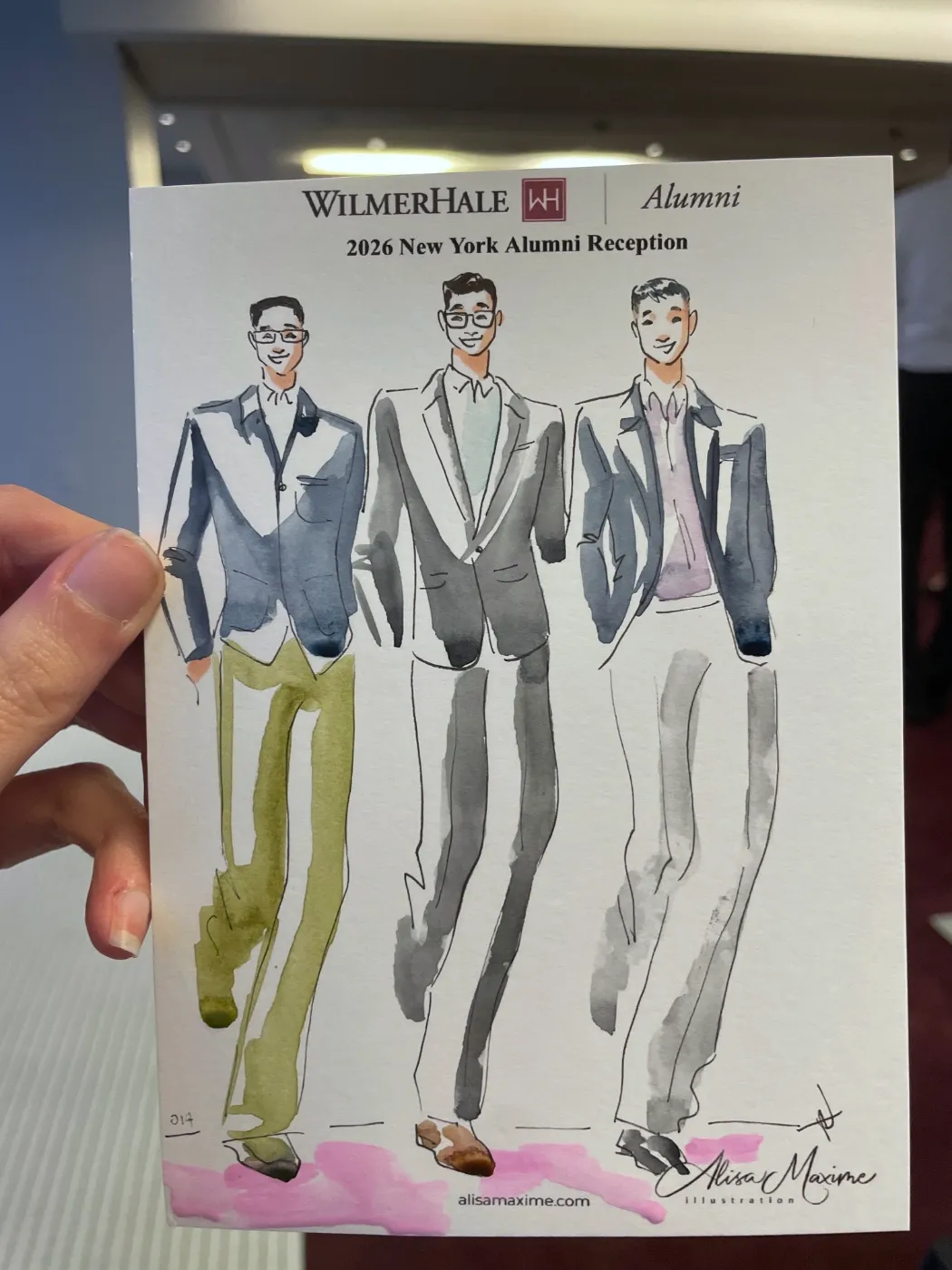 Live fashion sketch 12 from WilmerHale Client Appreciation Evening at 7 World Trade Center, New York