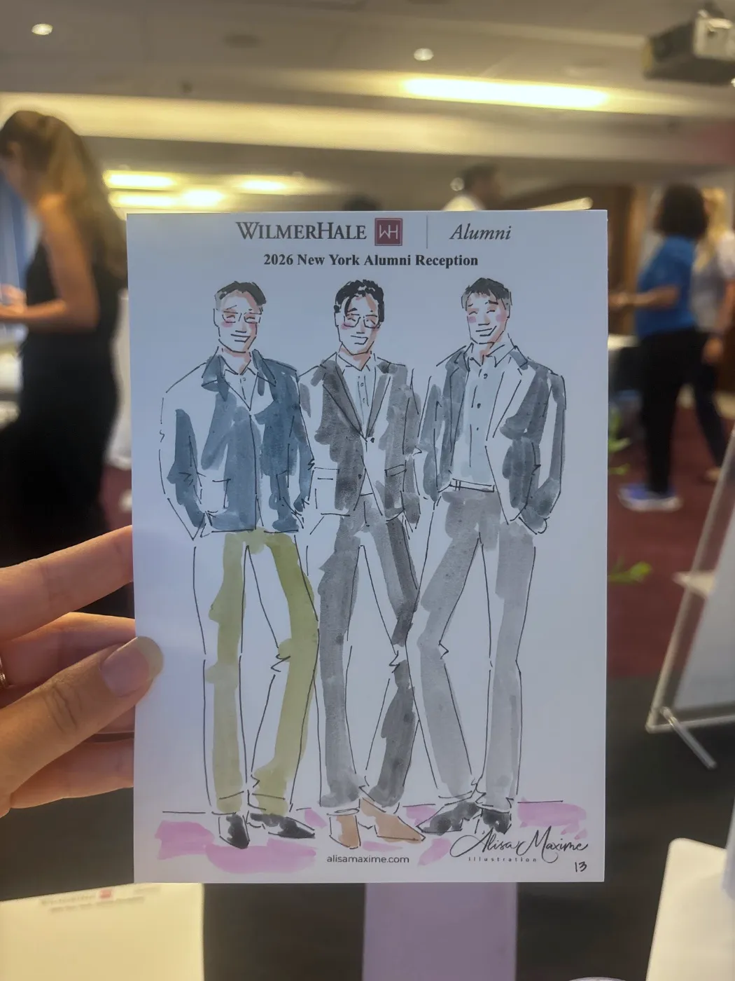 Live fashion sketch 11 from WilmerHale Client Appreciation Evening at 7 World Trade Center, New York