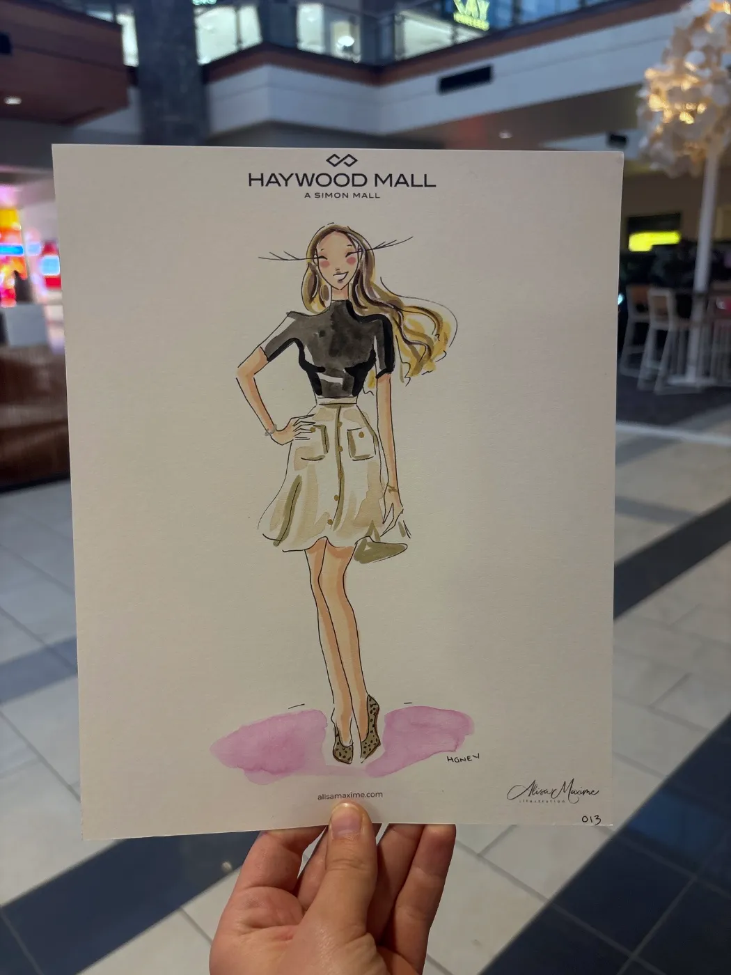 Live fashion sketch 13 from Shop Event at Haywood Mall, Greenville