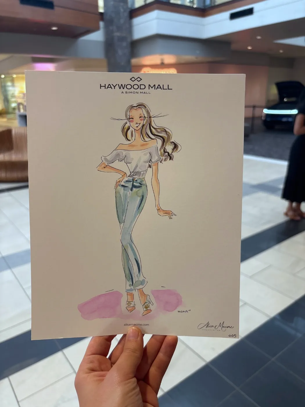 Live fashion sketch 6 from Shop Event at Haywood Mall, Greenville