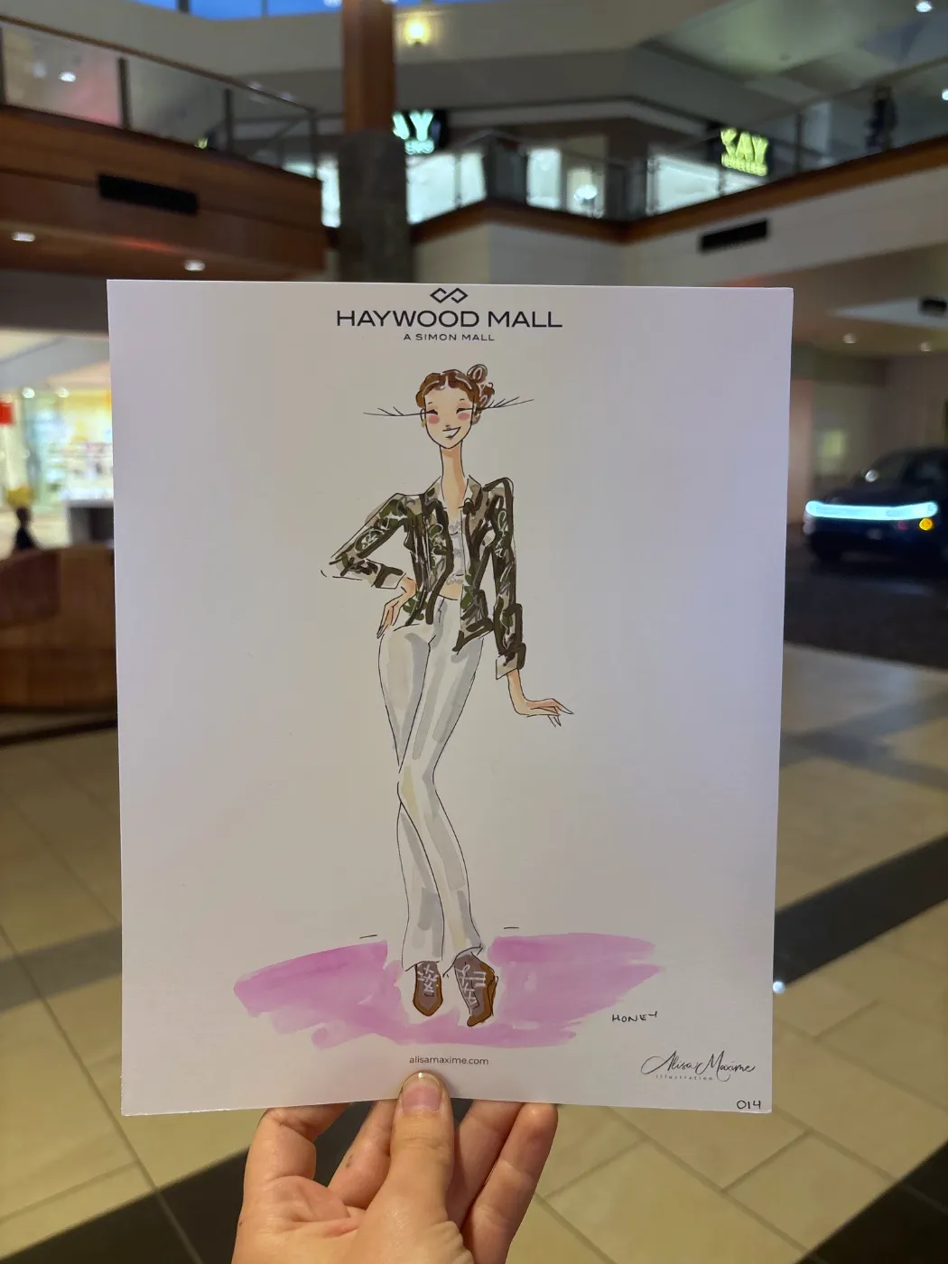 Live fashion sketch 14 from Shop Event at Haywood Mall, Greenville