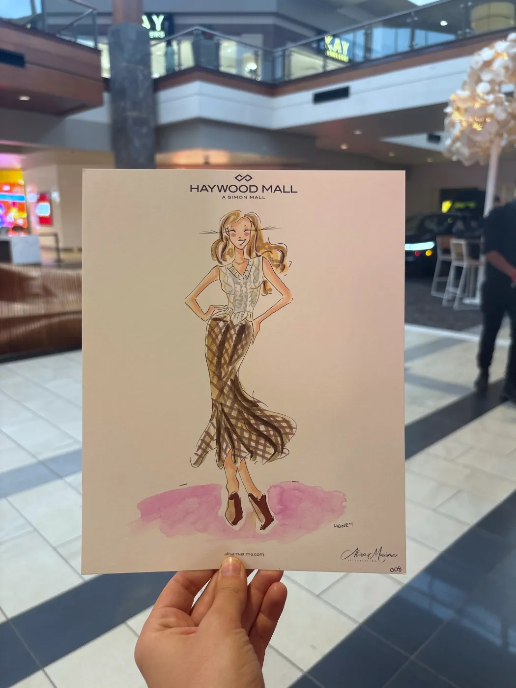 Live fashion sketch 8 from Shop Event at Haywood Mall, Greenville