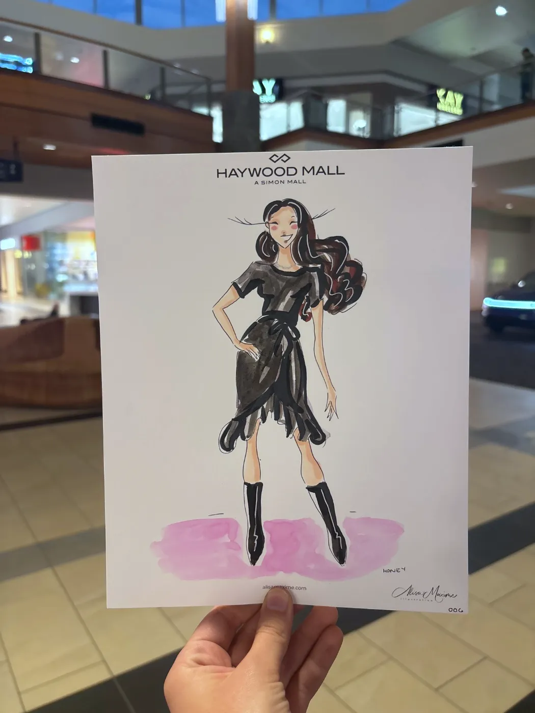 Live sketch from Shop Event at Haywood Mall, Greenville