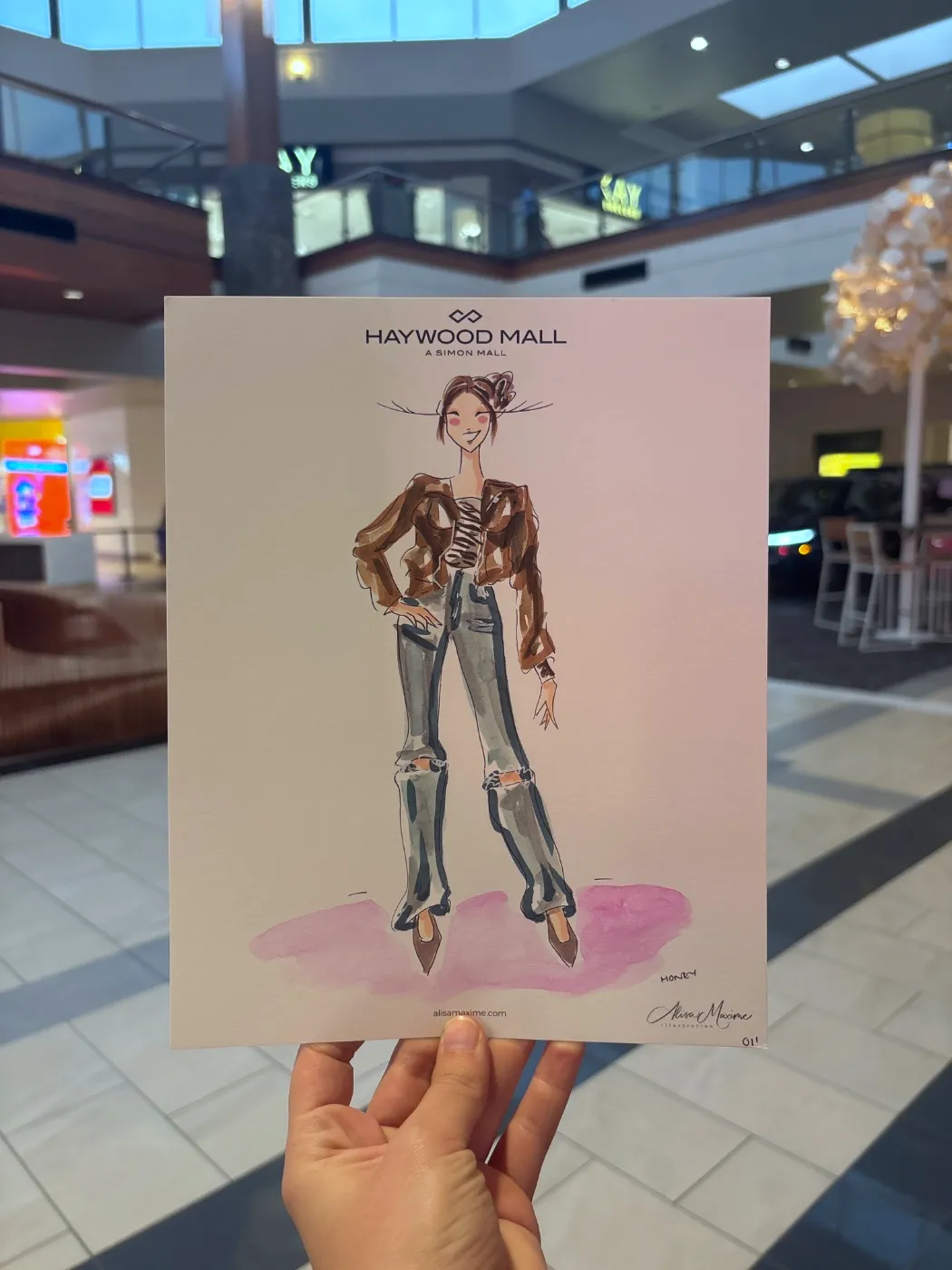 Live fashion sketch 11 from Shop Event at Haywood Mall, Greenville