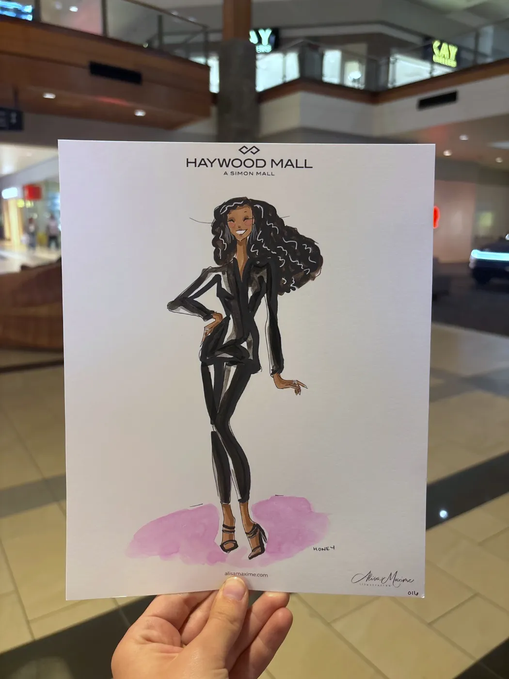 Live fashion sketch 16 from Shop Event at Haywood Mall, Greenville