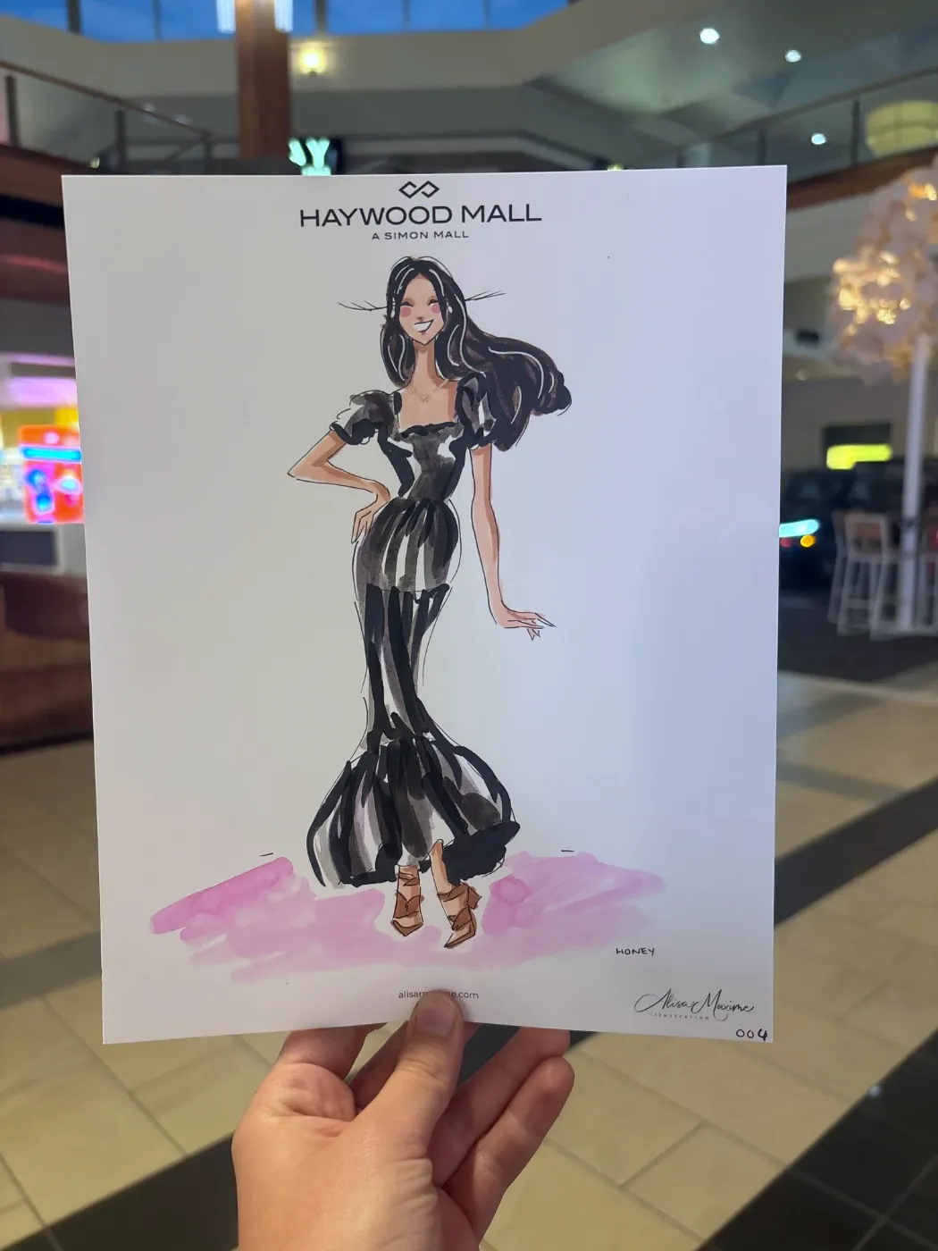Live fashion sketch 5 from Shop Event at Haywood Mall, Greenville