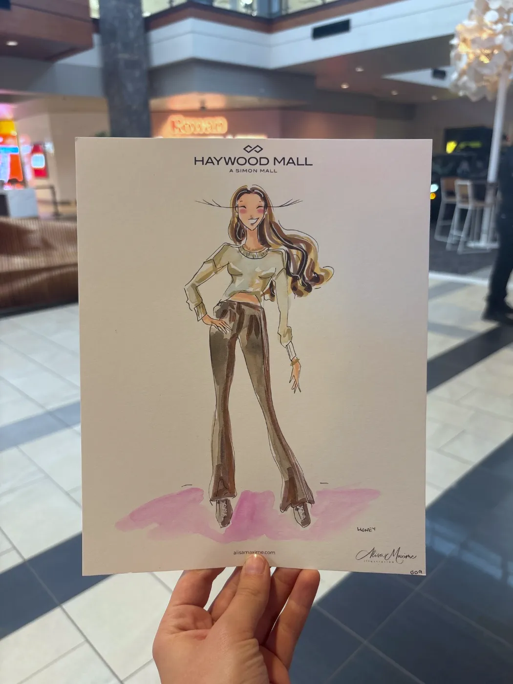 Live fashion sketch 9 from Shop Event at Haywood Mall, Greenville