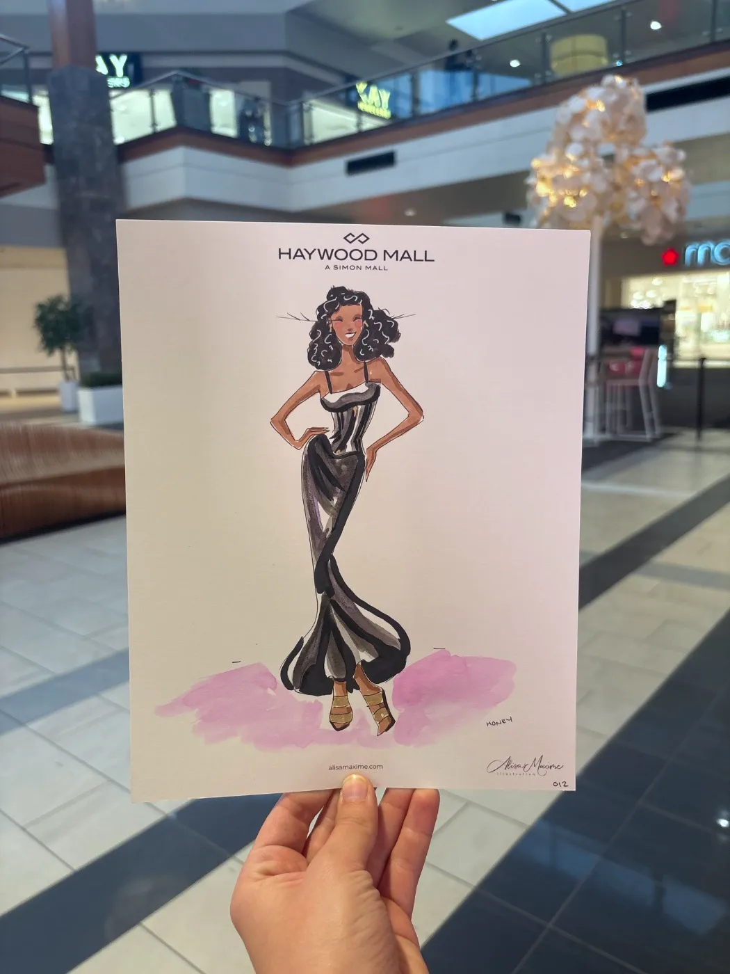Live fashion sketch 12 from Shop Event at Haywood Mall, Greenville