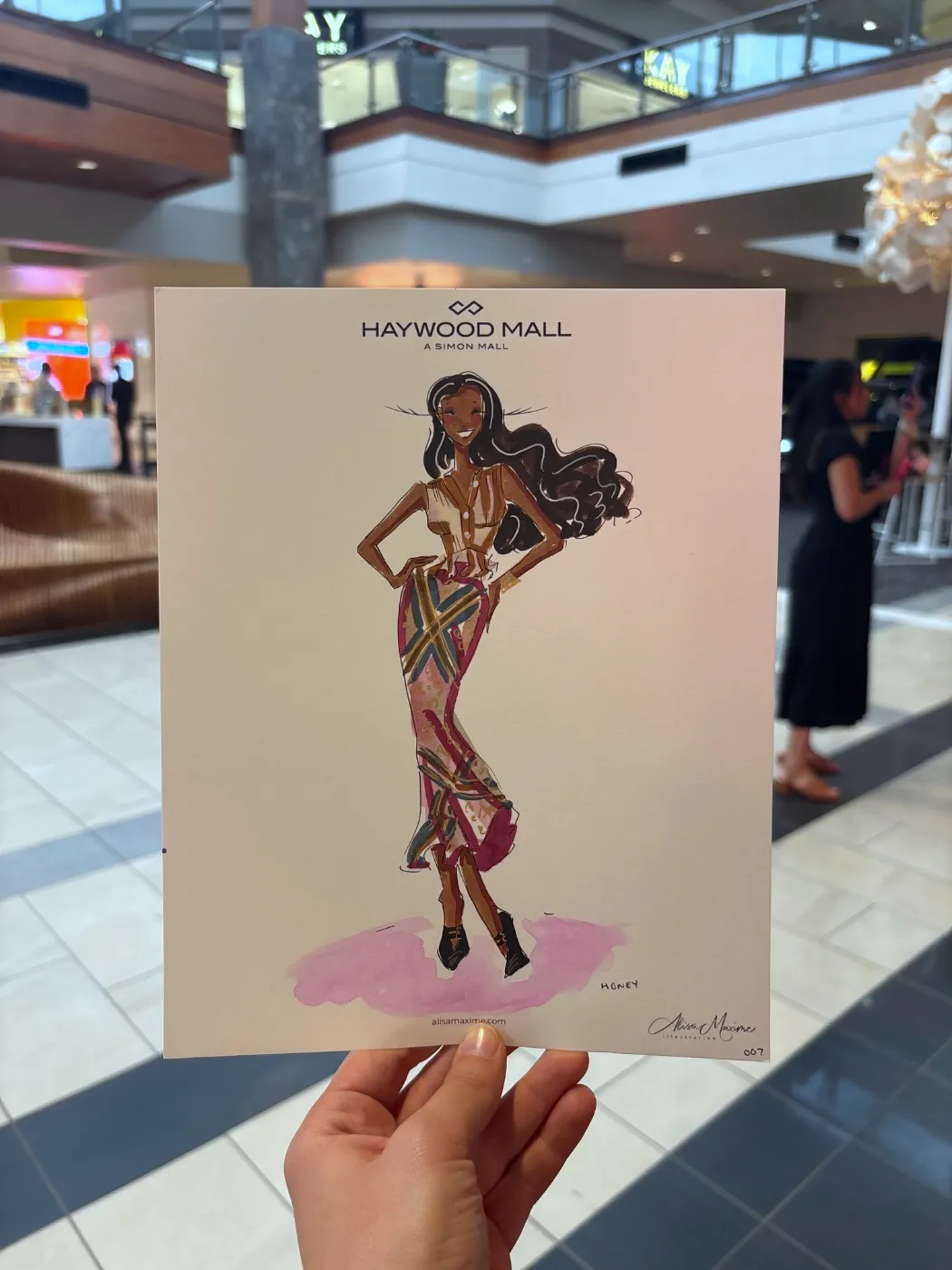 Live fashion sketch 7 from Shop Event at Haywood Mall, Greenville