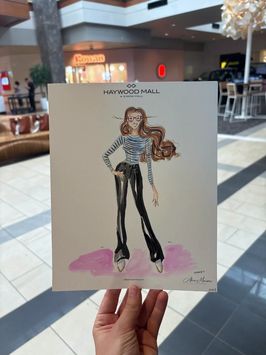 Live fashion sketch 3 from Shop Event at Haywood Mall, Greenville
