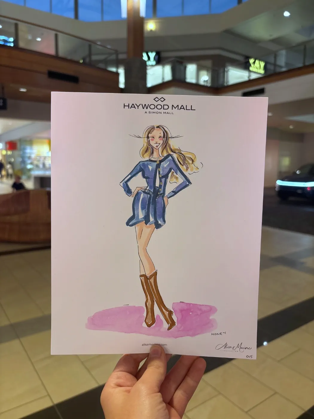 Live fashion sketch 15 from Shop Event at Haywood Mall, Greenville