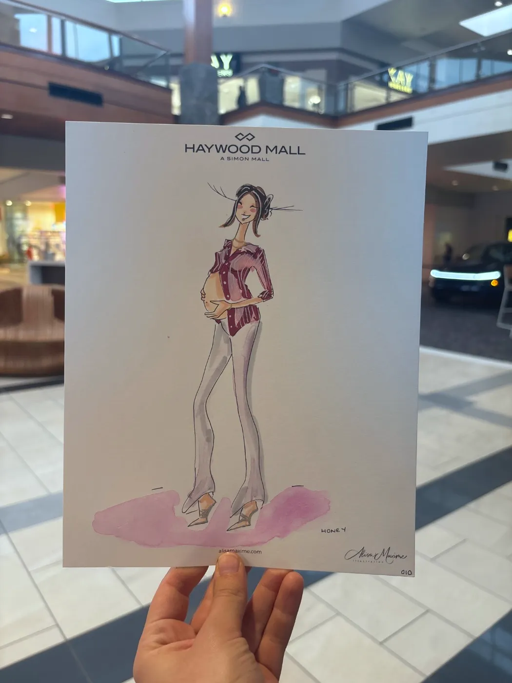 Live fashion sketch 10 from Shop Event at Haywood Mall, Greenville