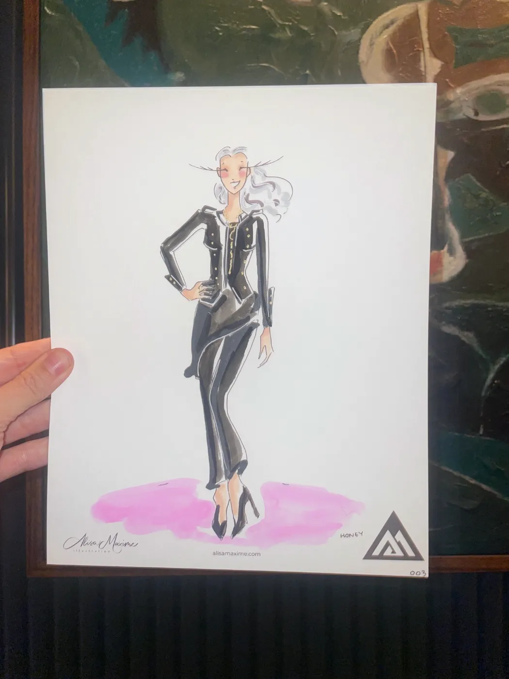 Live fashion sketch 4 from Benjamin Moore Corporate Dinner at The Ives, Chicago