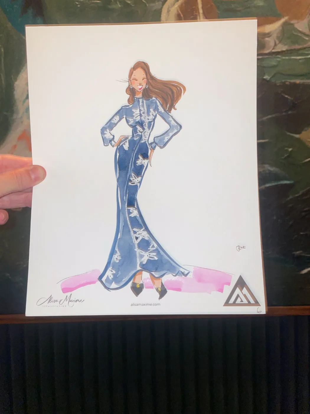 Live fashion sketch 7 from Benjamin Moore Corporate Dinner at The Ives, Chicago