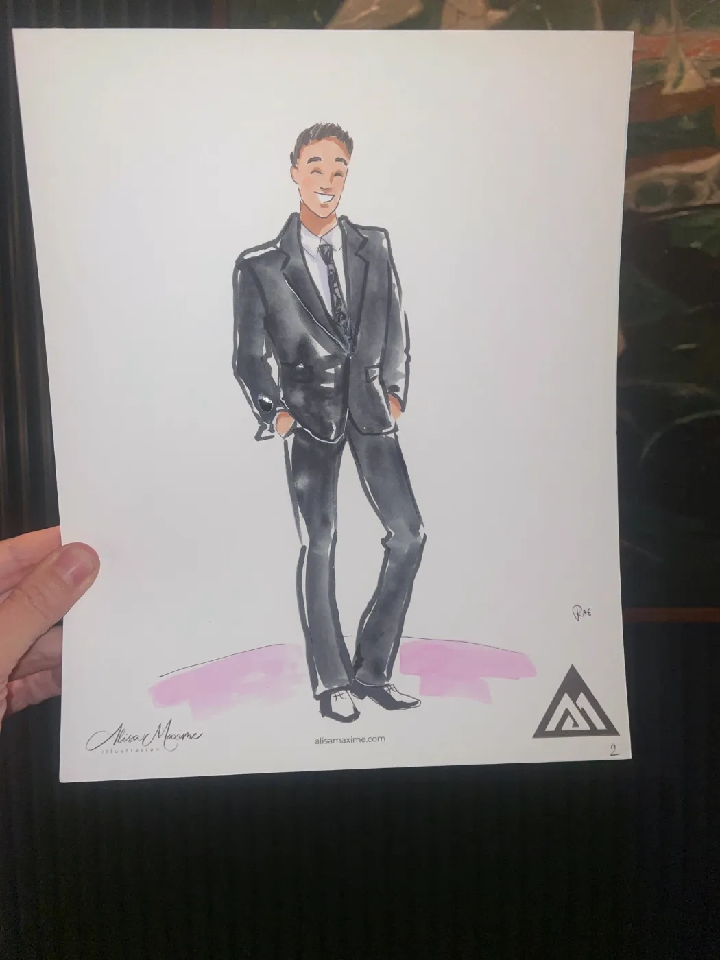 Live fashion sketch 3 from Benjamin Moore Corporate Dinner at The Ives, Chicago