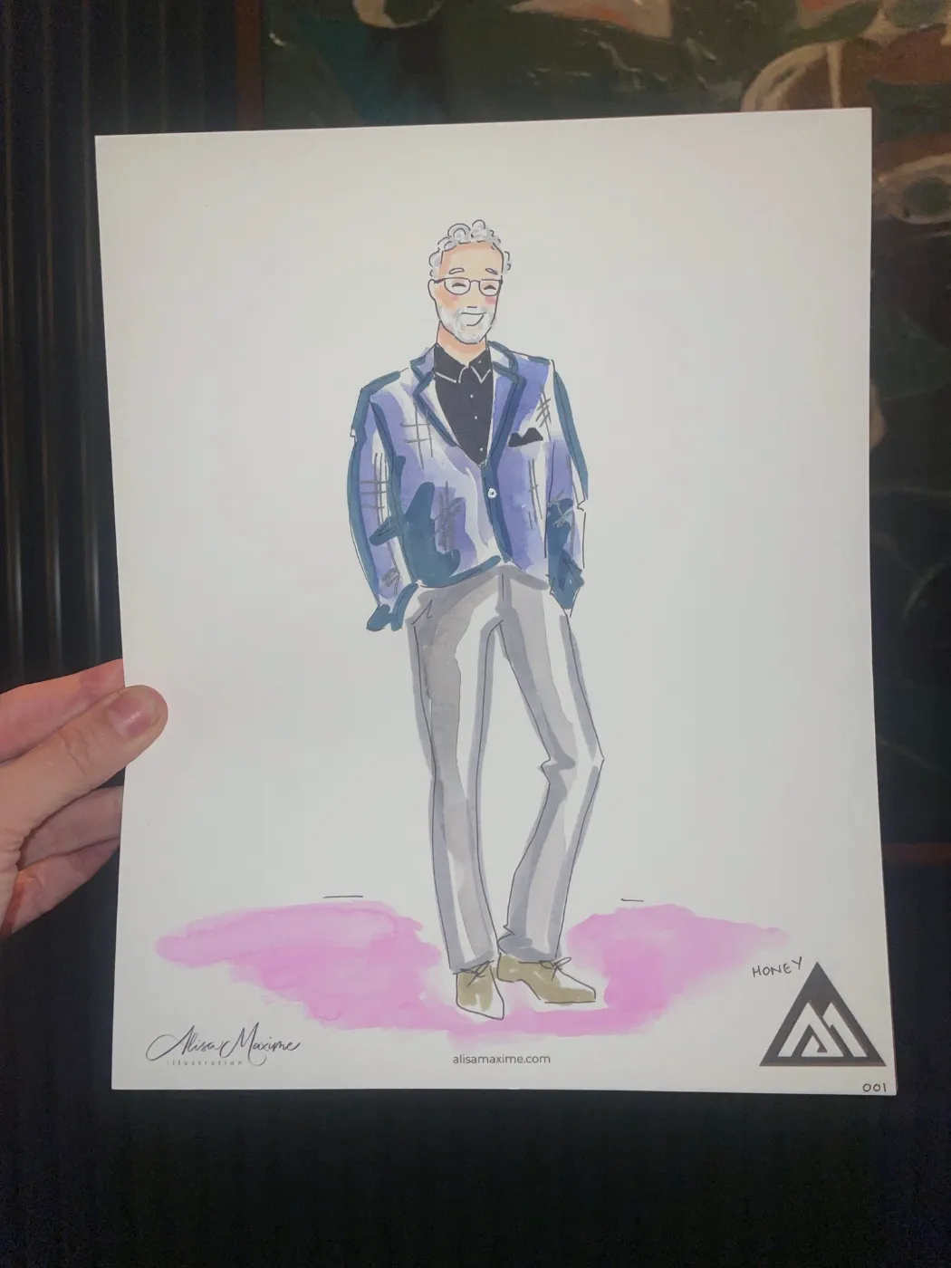 Live fashion sketch 2 from Benjamin Moore Corporate Dinner at The Ives, Chicago