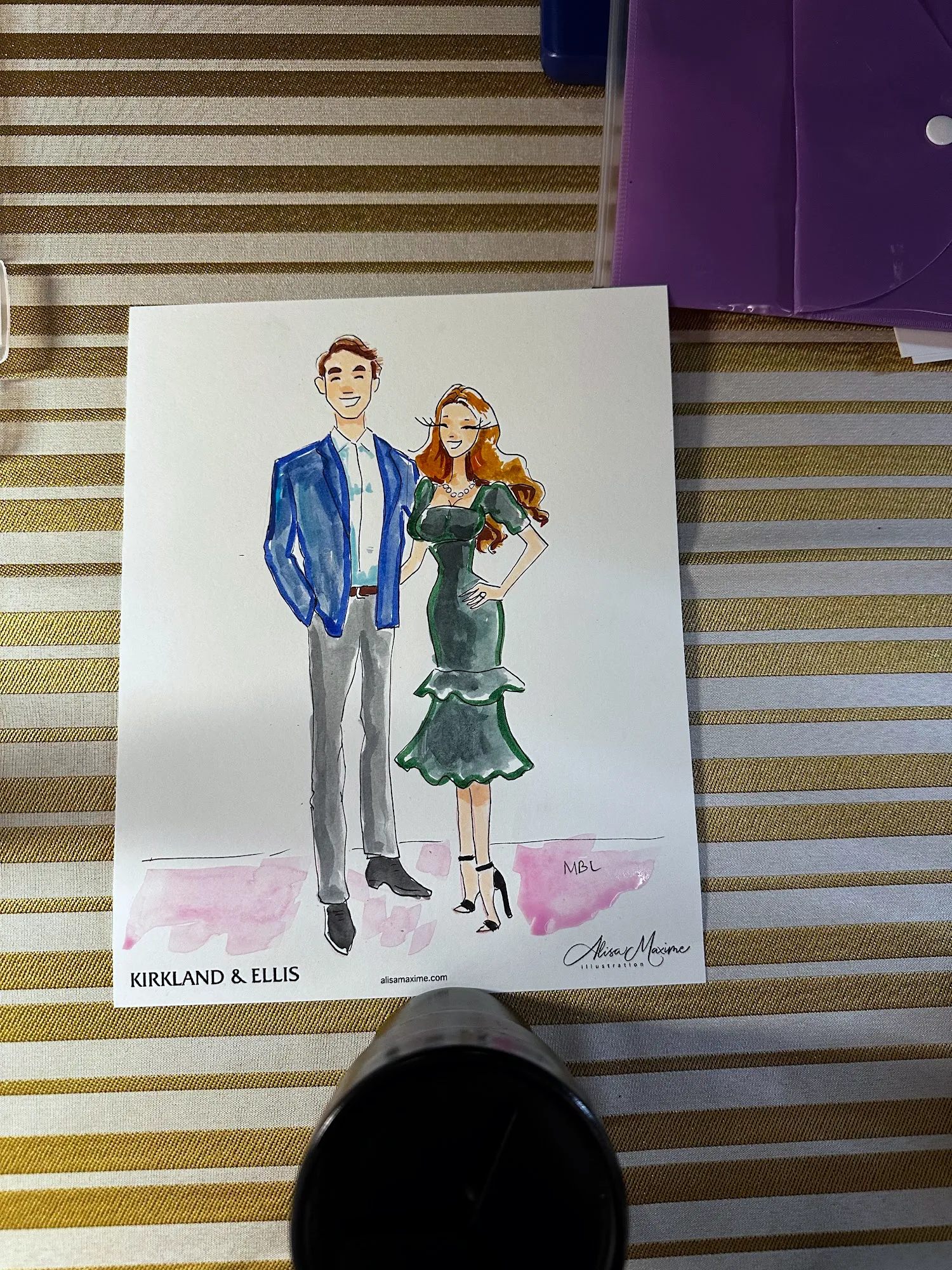 Live fashion sketch 12 from Kirkland and Ellis Party at The Thompson Houston Hotel