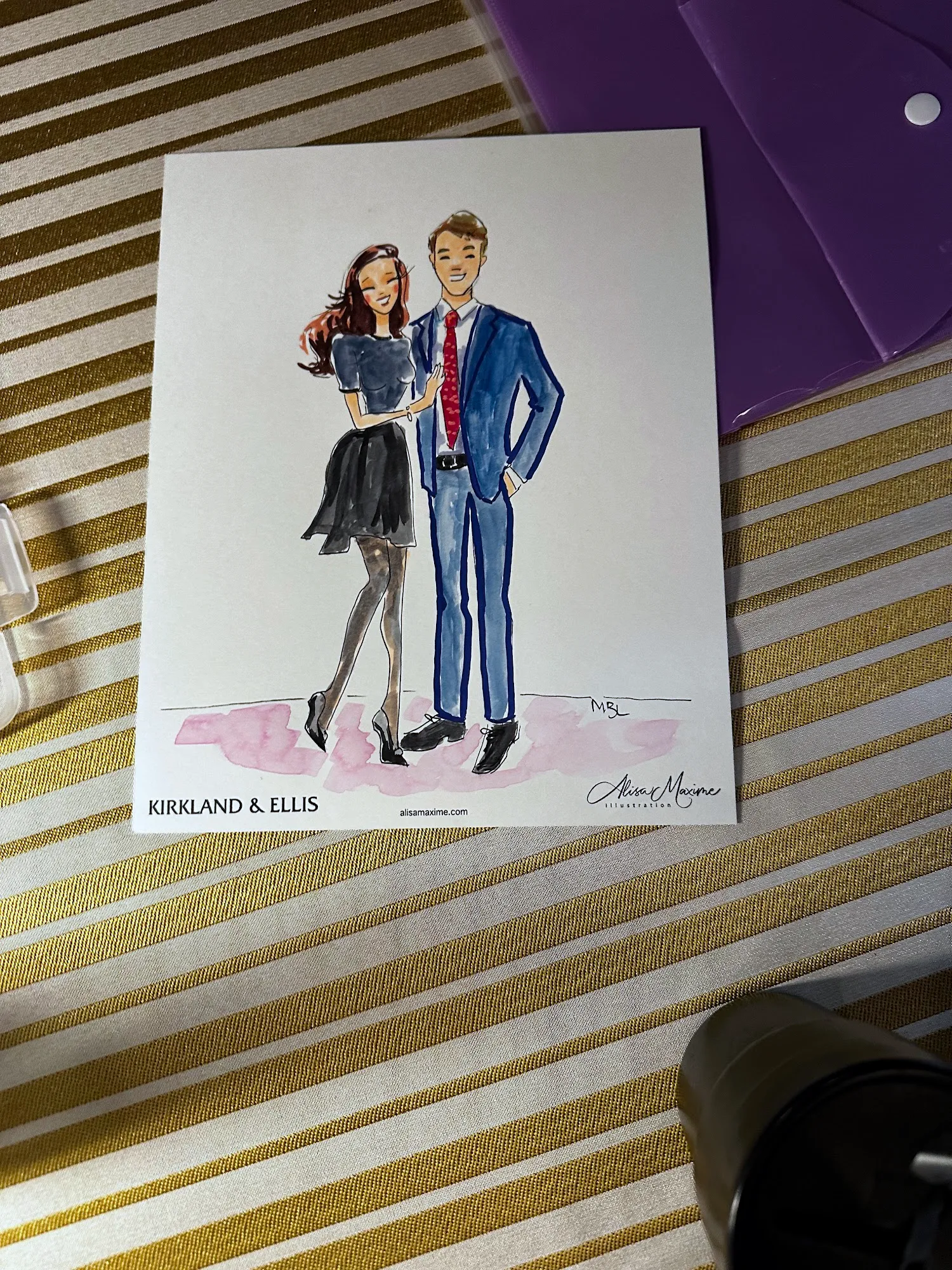Live fashion sketch 13 from Kirkland and Ellis Party at The Thompson Houston Hotel