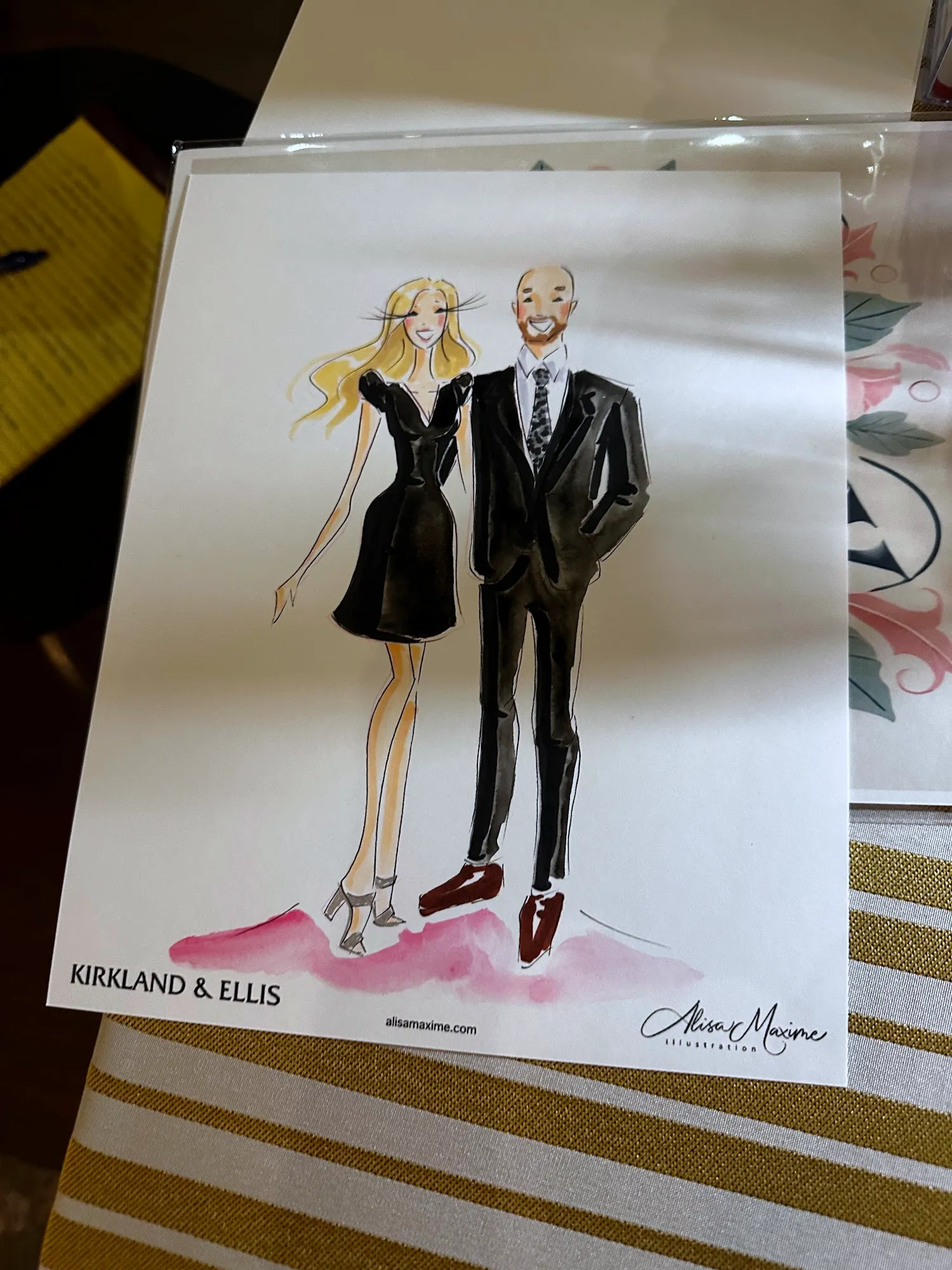 Live fashion sketch 11 from Kirkland and Ellis Party at The Thompson Houston Hotel