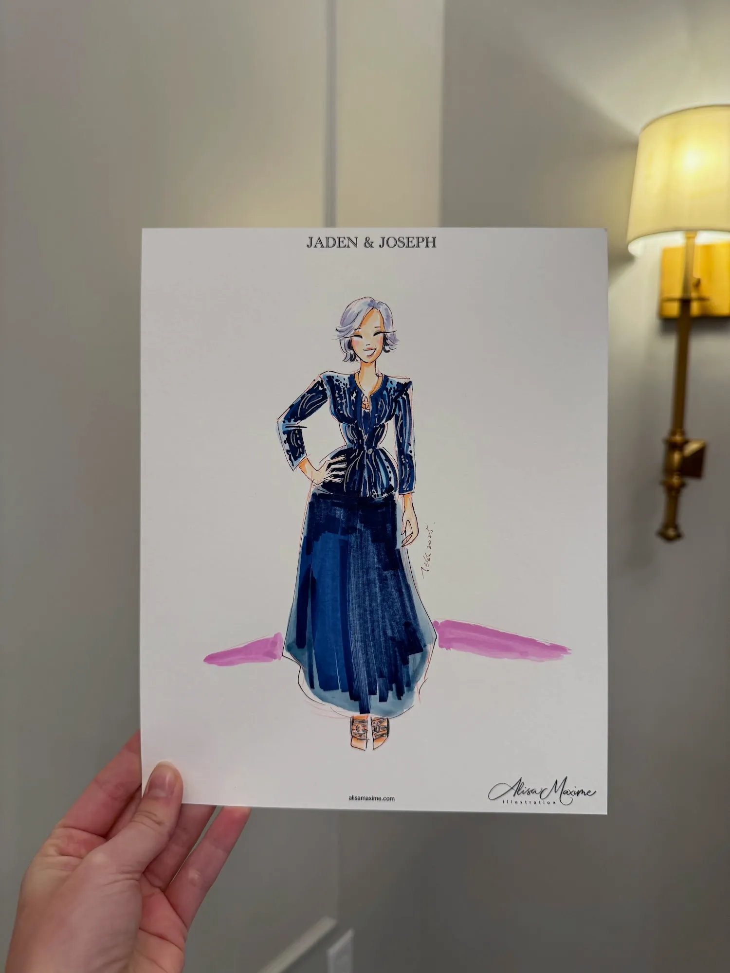 Live fashion sketch 6 from Elegant Wedding Celebration in Colleyville, TX