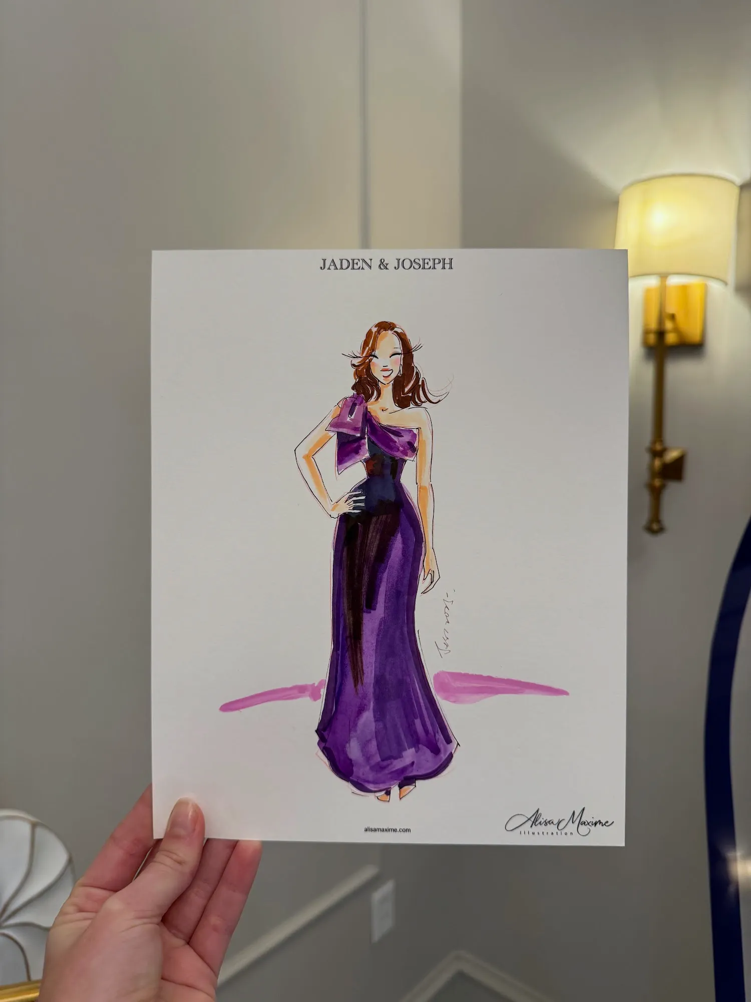Live fashion sketch 4 from Elegant Wedding Celebration in Colleyville, TX