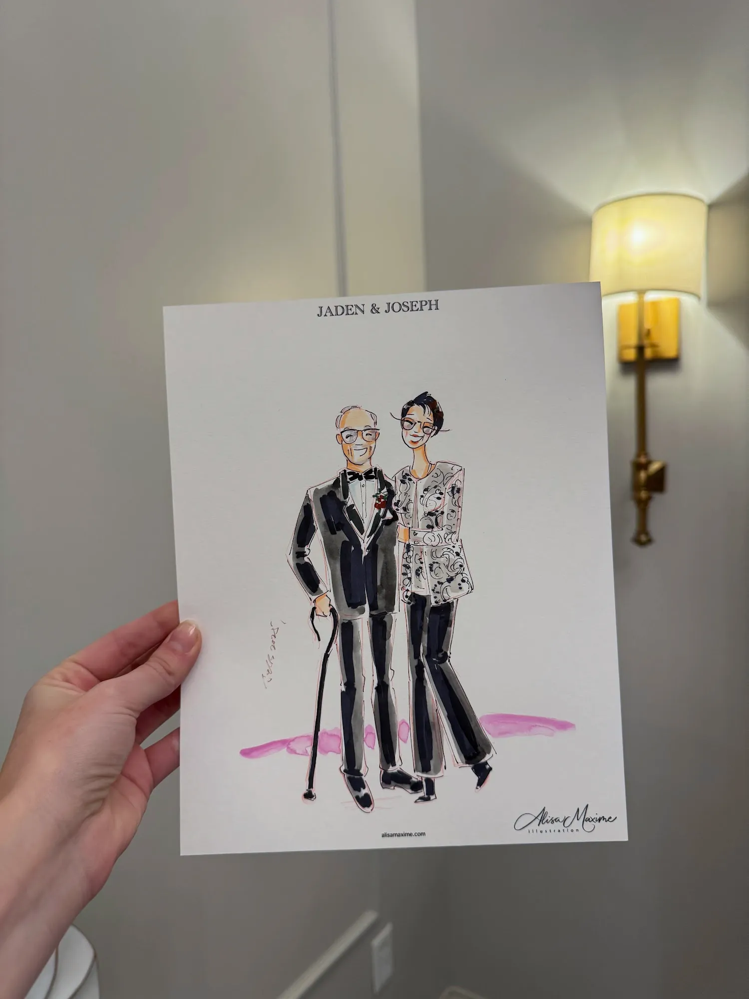 Live fashion sketch 3 from Elegant Wedding Celebration in Colleyville, TX