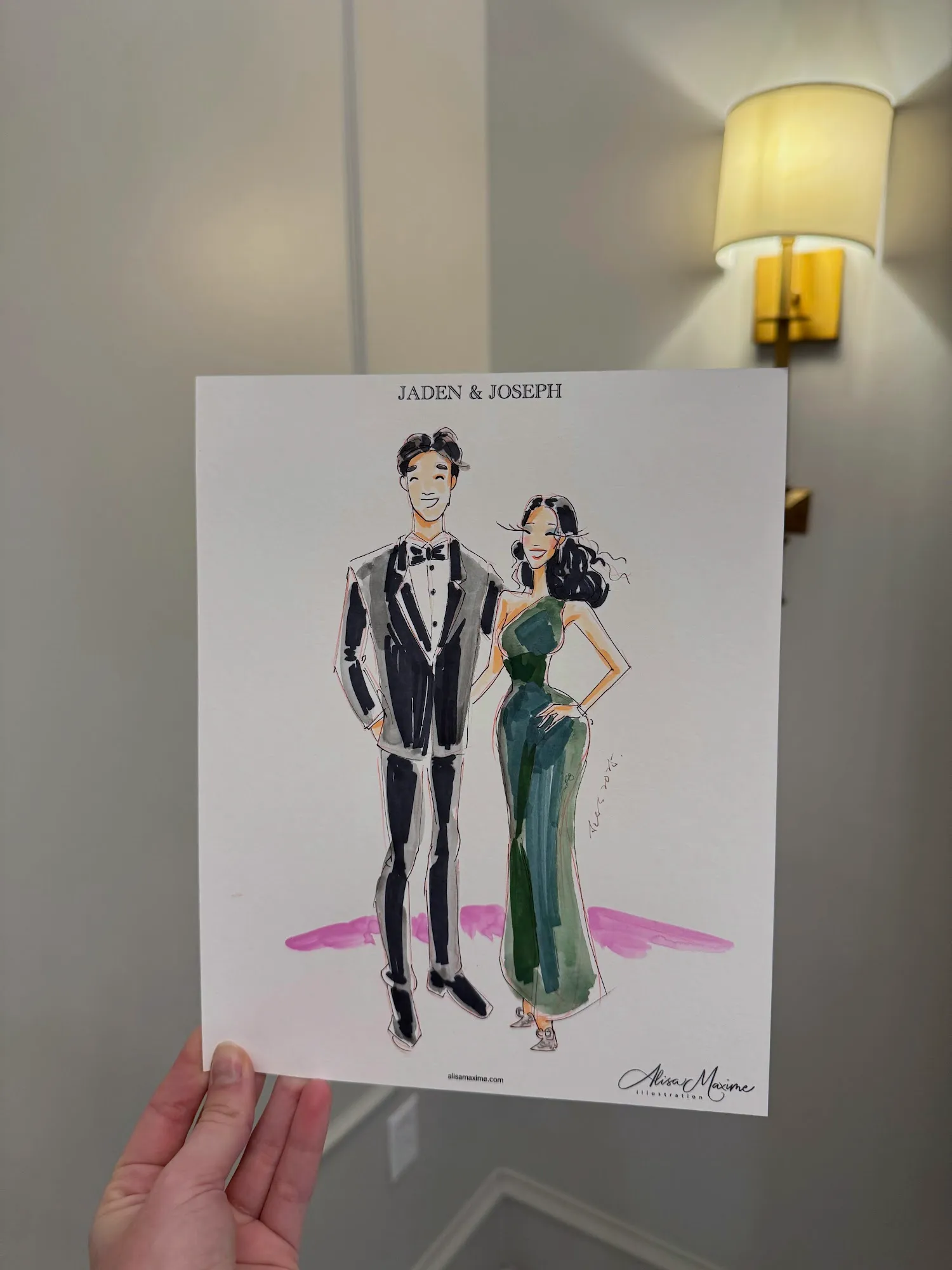 Live fashion sketch 7 from Elegant Wedding Celebration in Colleyville, TX