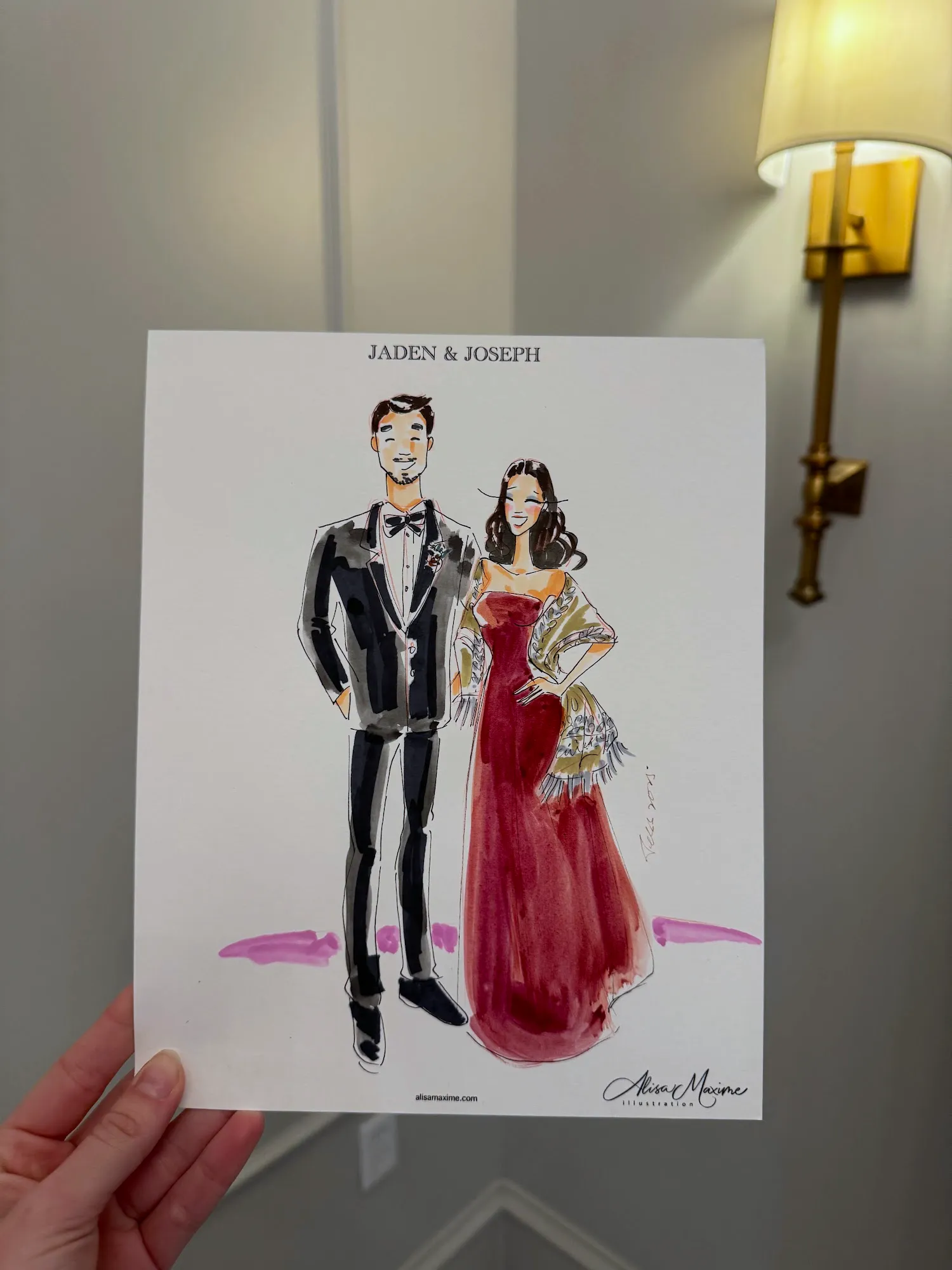 Live fashion sketch 13 from Elegant Wedding Celebration in Colleyville, TX