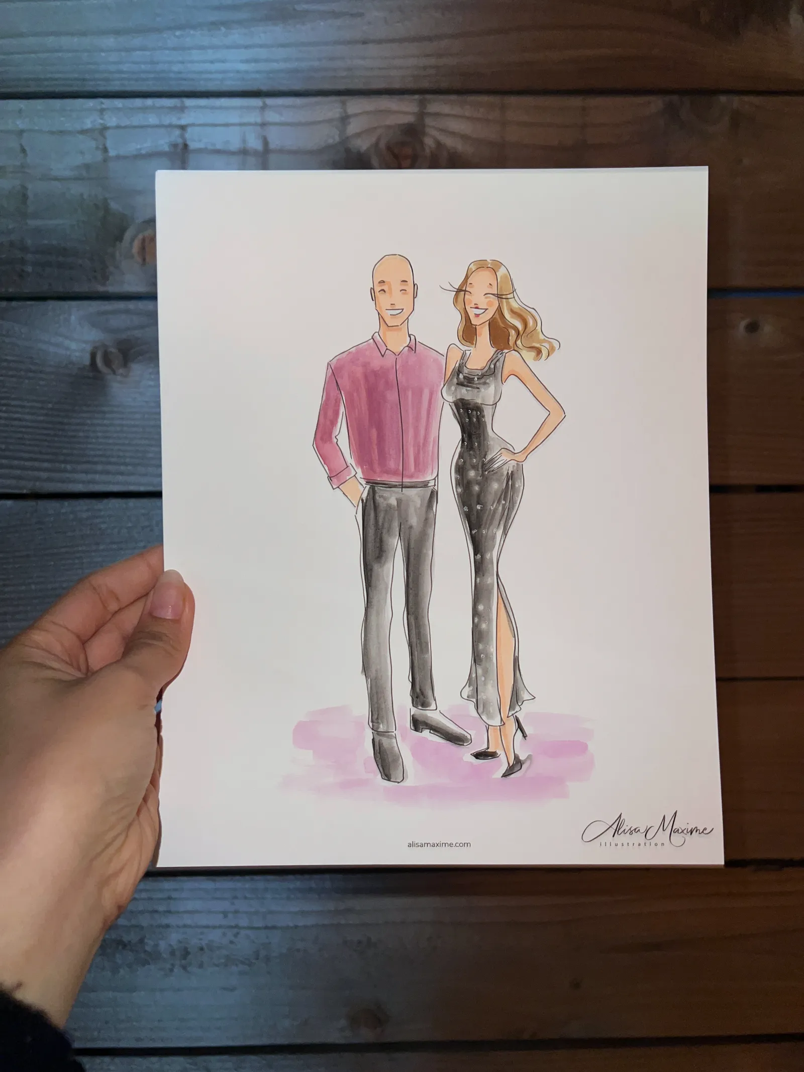 Live fashion sketch 16 from Wedding at Rossa Room Speakeasy, Bellaire