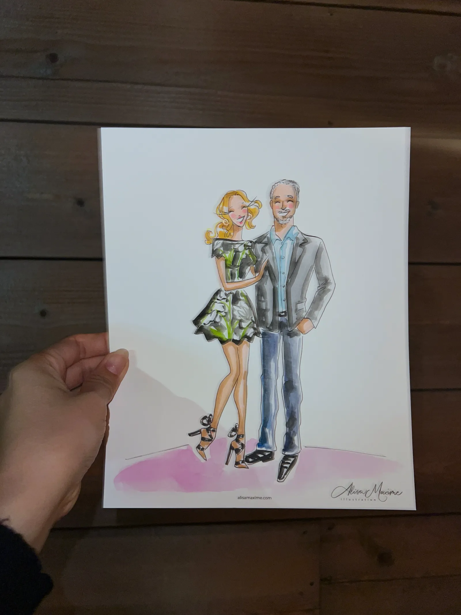 Live fashion sketch 15 from Wedding at Rossa Room Speakeasy, Bellaire