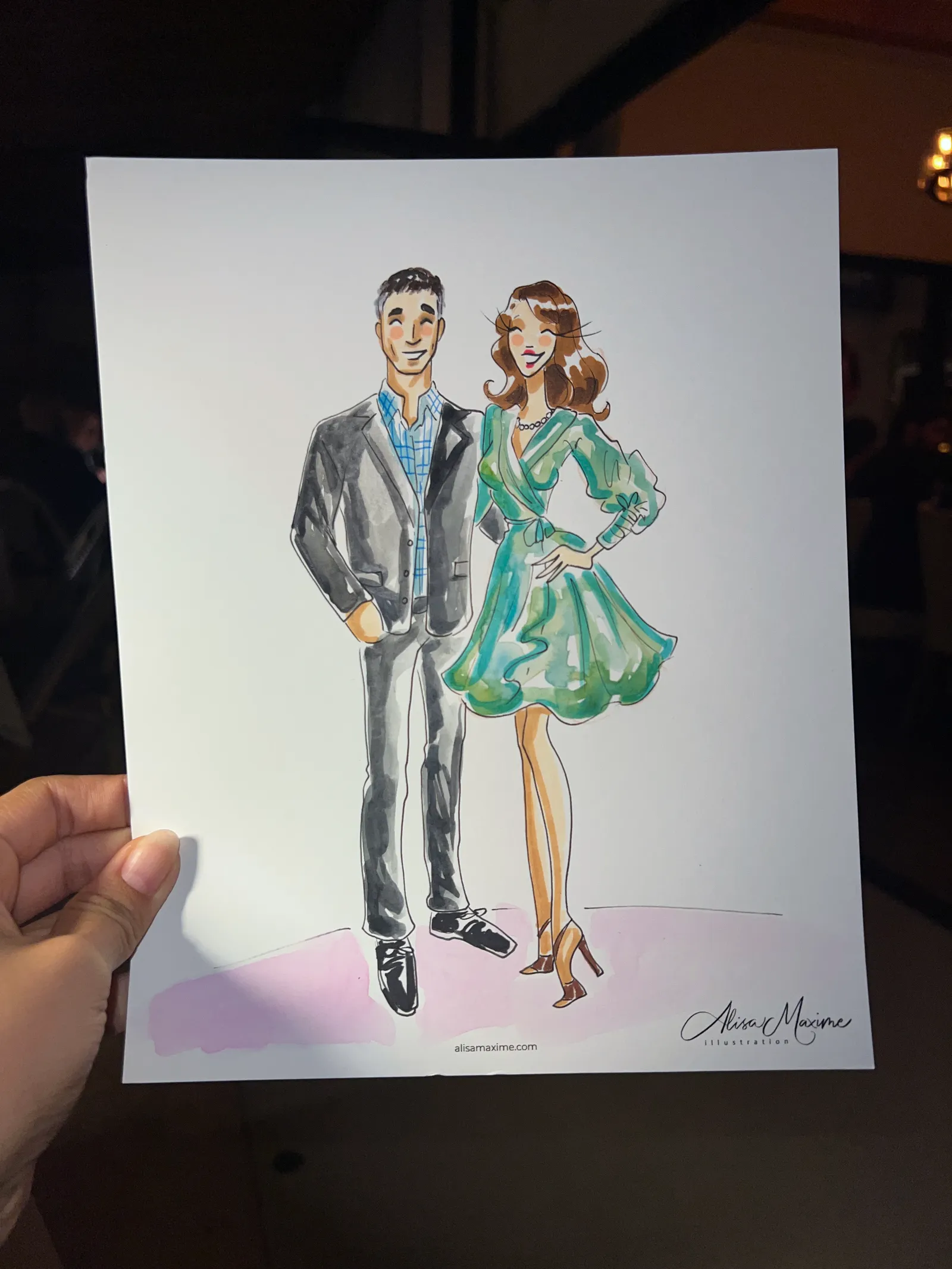 Live fashion sketch 13 from Wedding at Rossa Room Speakeasy, Bellaire