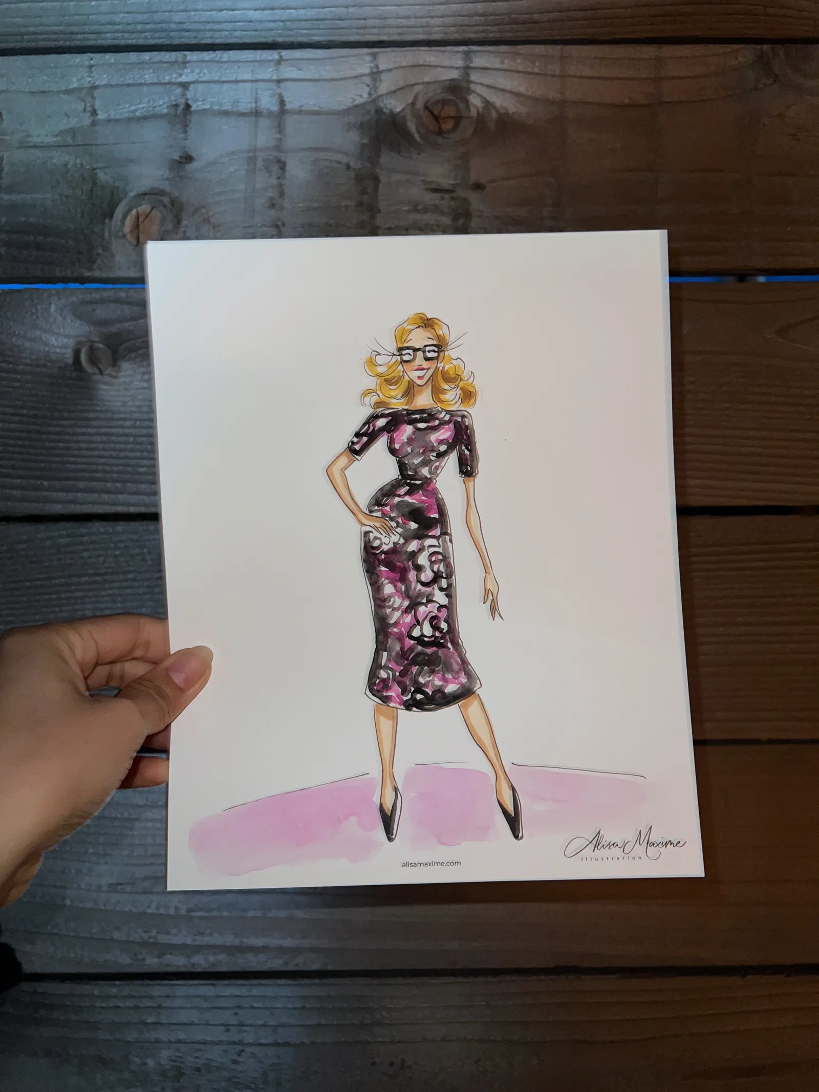 Live fashion sketch 11 from Wedding at Rossa Room Speakeasy, Bellaire
