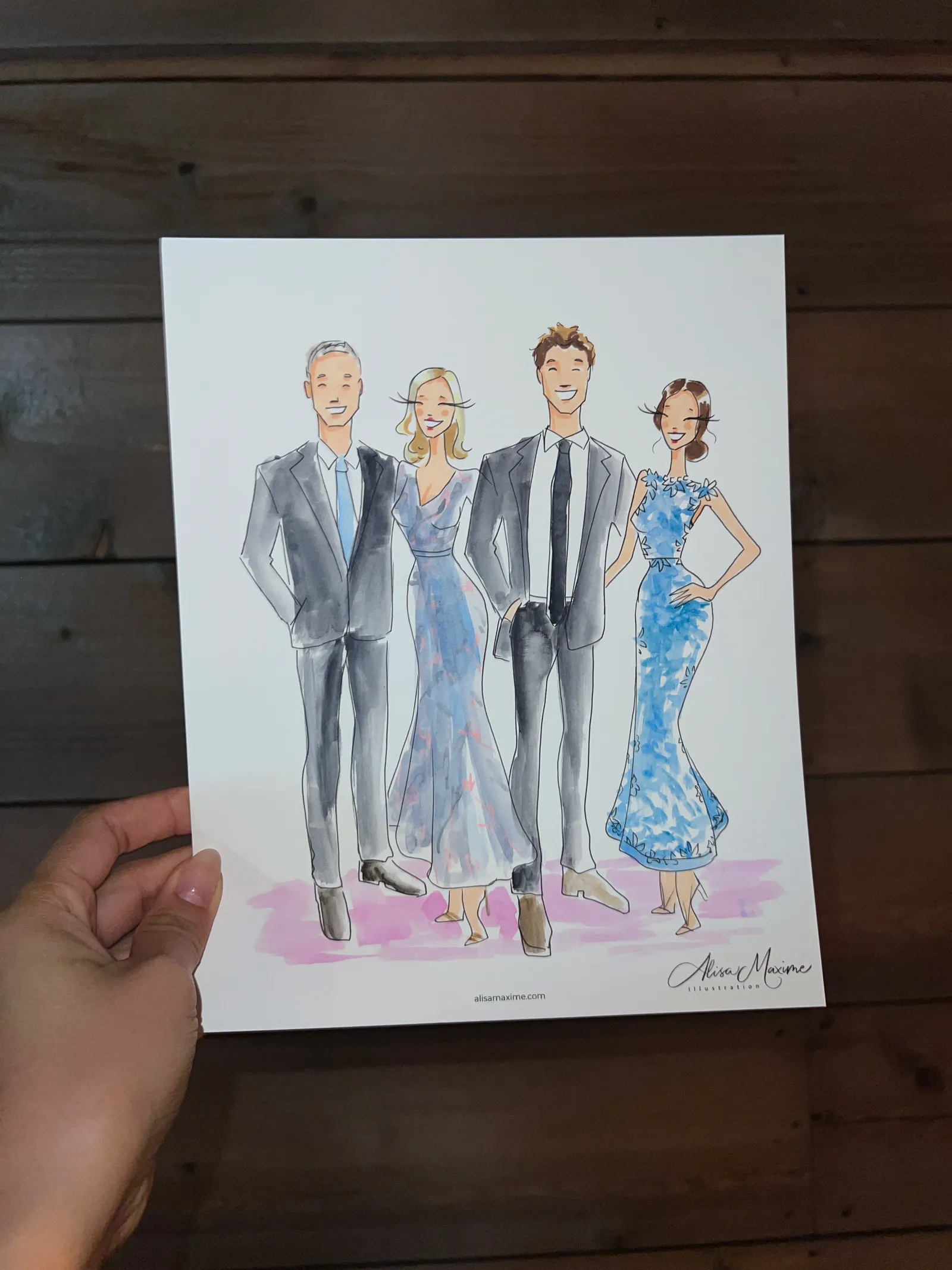 Live fashion sketch 14 from Wedding at Rossa Room Speakeasy, Bellaire