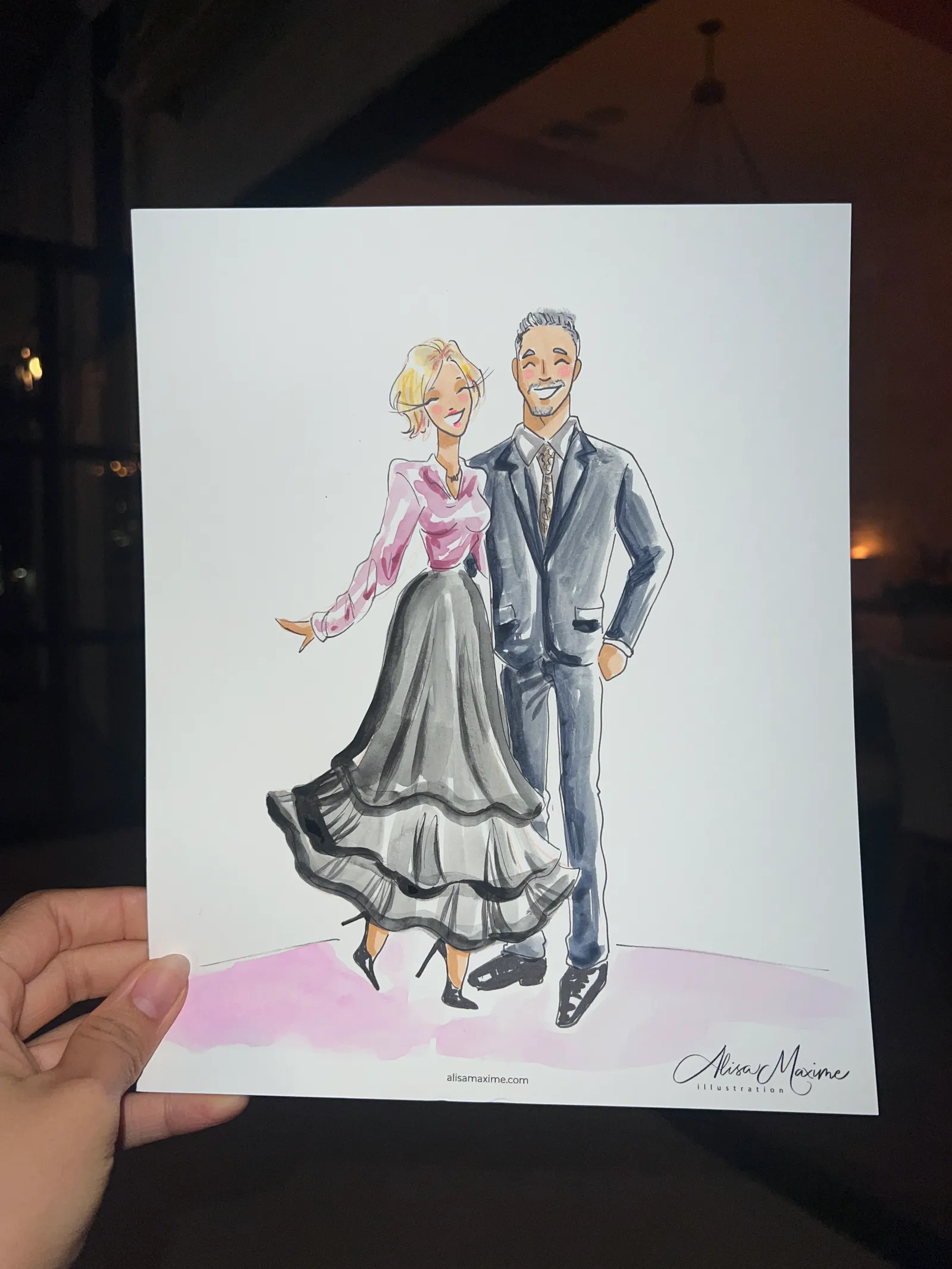 Live fashion sketch 8 from Wedding at Rossa Room Speakeasy, Bellaire