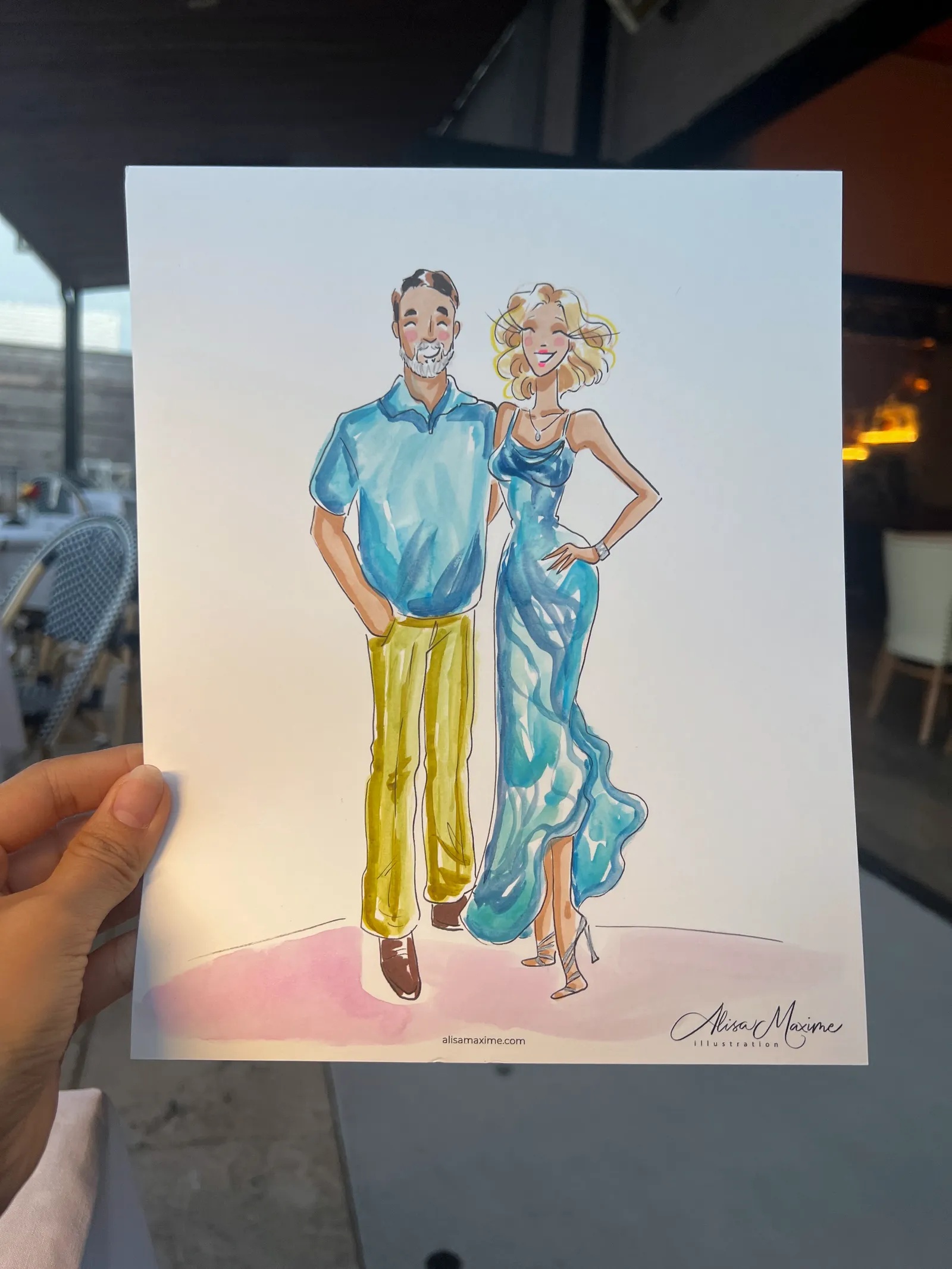 Live fashion sketch 6 from Wedding at Rossa Room Speakeasy, Bellaire