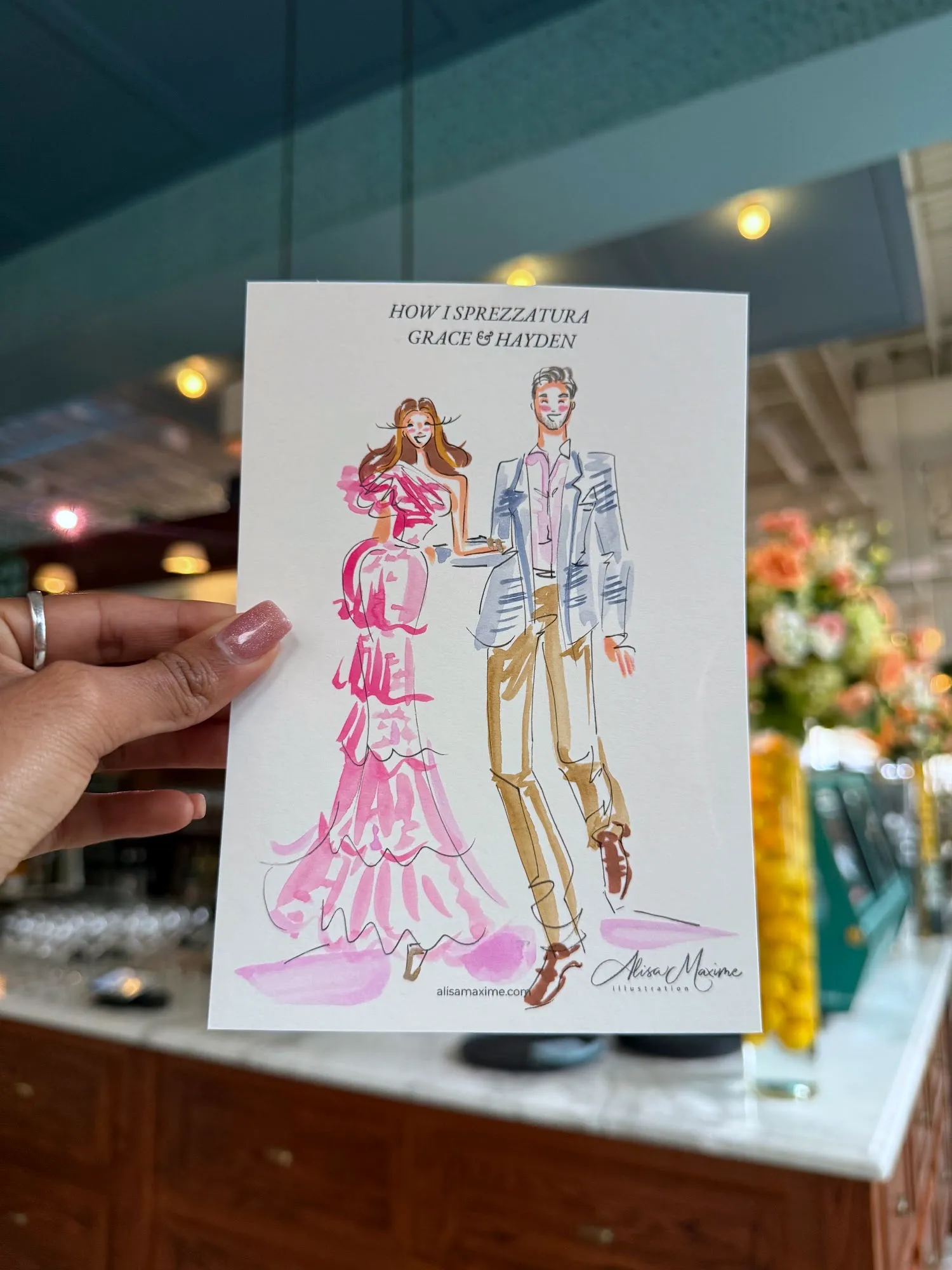 Live fashion sketch 12 from Fair Reception at Saddle's, Dallas