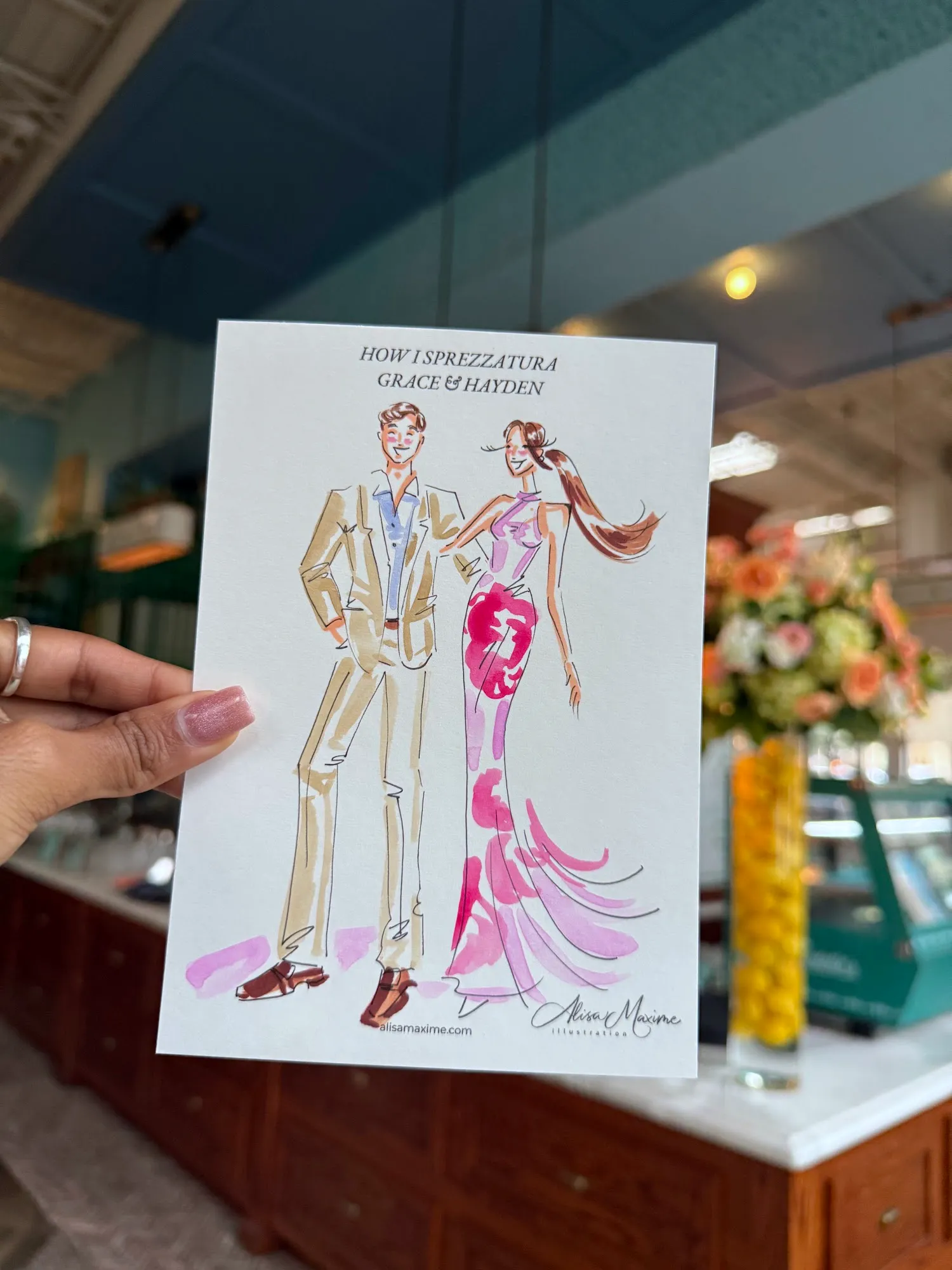Live fashion sketch 15 from Fair Reception at Saddle's, Dallas