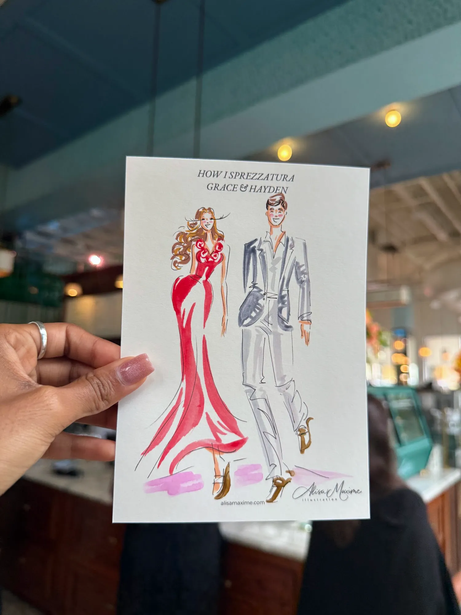 Live fashion sketch 8 from Fair Reception at Saddle's, Dallas