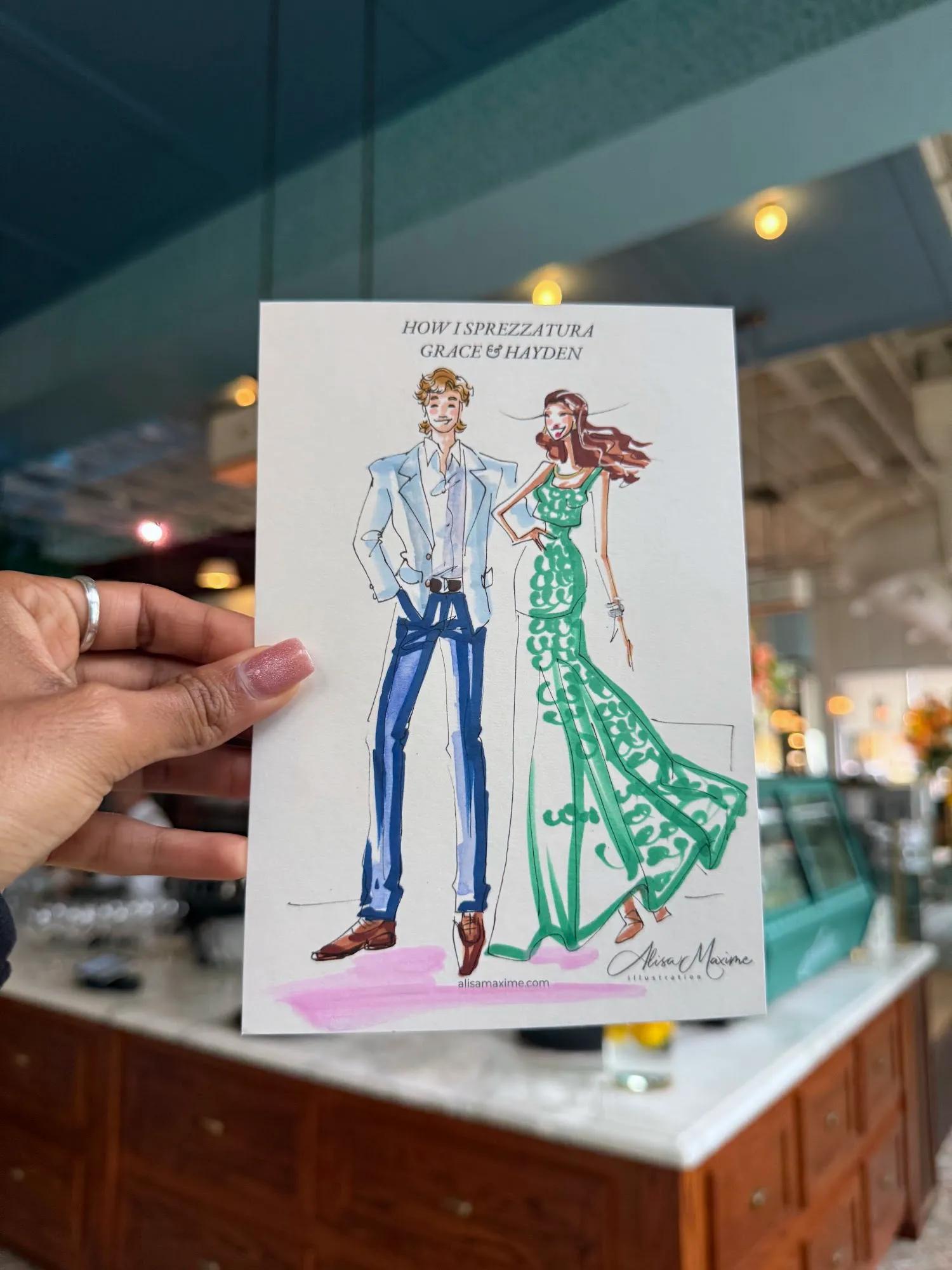 Live fashion sketch 10 from Fair Reception at Saddle's, Dallas