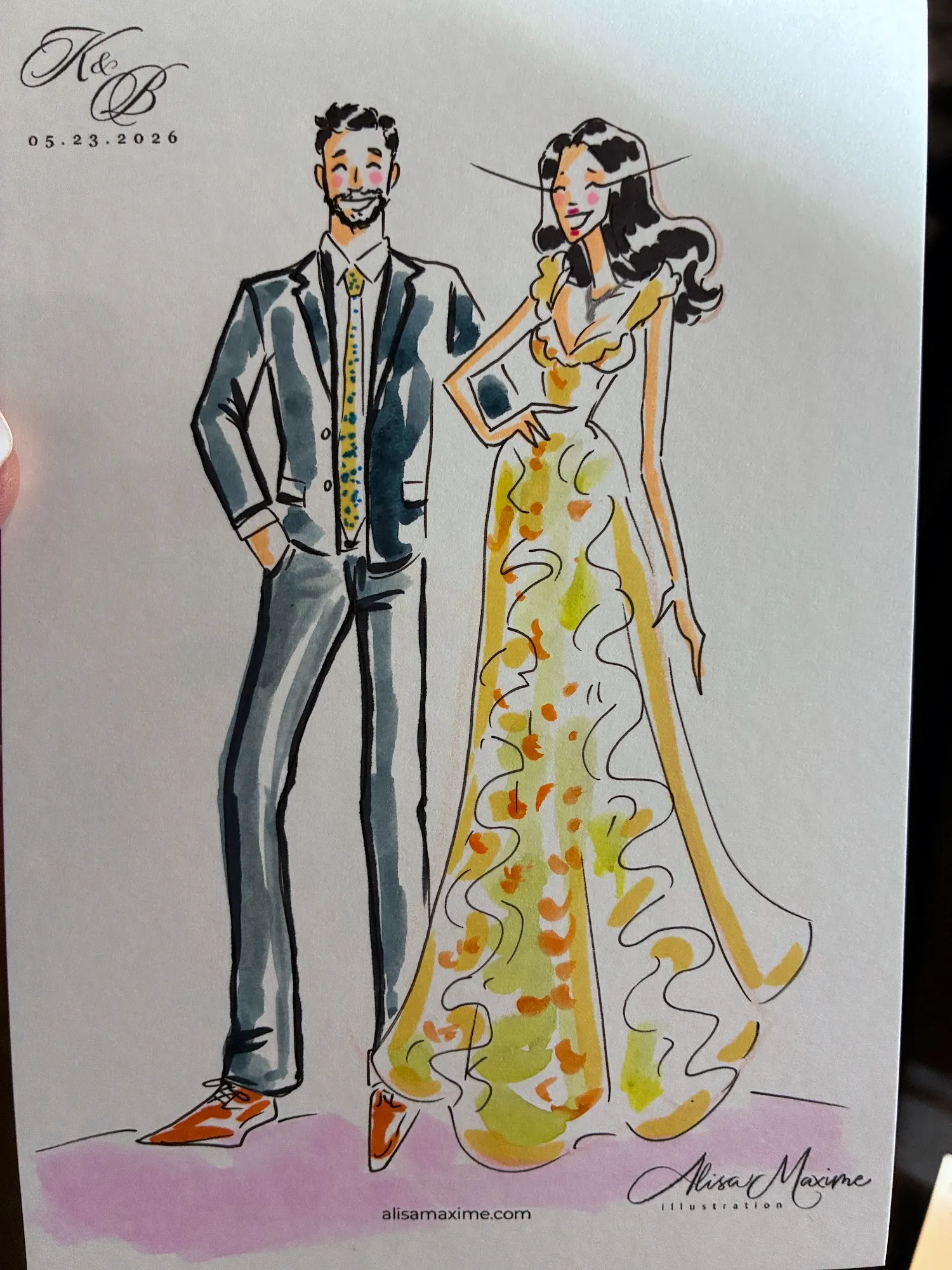 Live fashion sketch 10 from Wedding at The Red Berry Estate, San Antonio