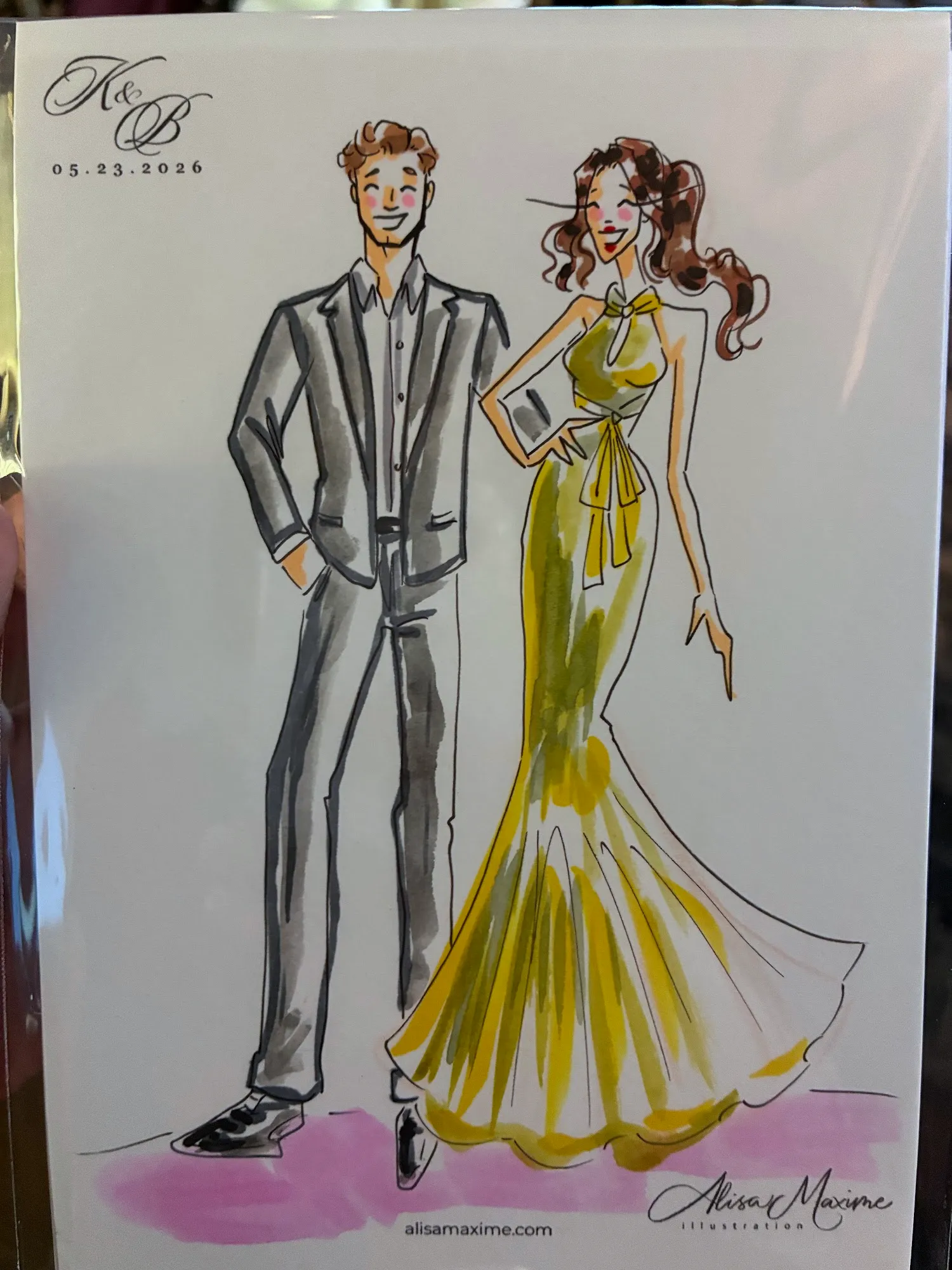 Live fashion sketch 13 from Wedding at The Red Berry Estate, San Antonio