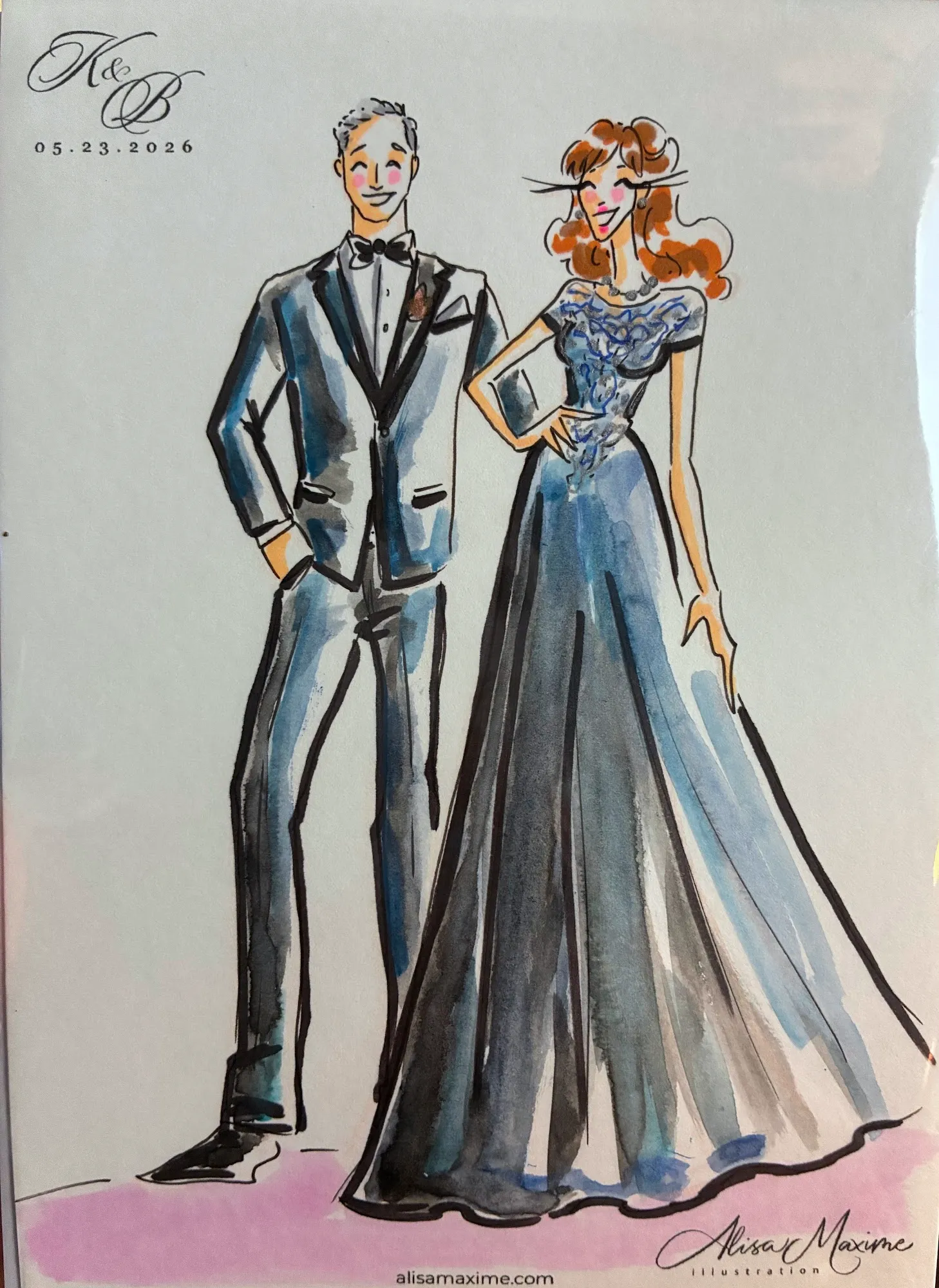 Live fashion sketch 9 from Wedding at The Red Berry Estate, San Antonio