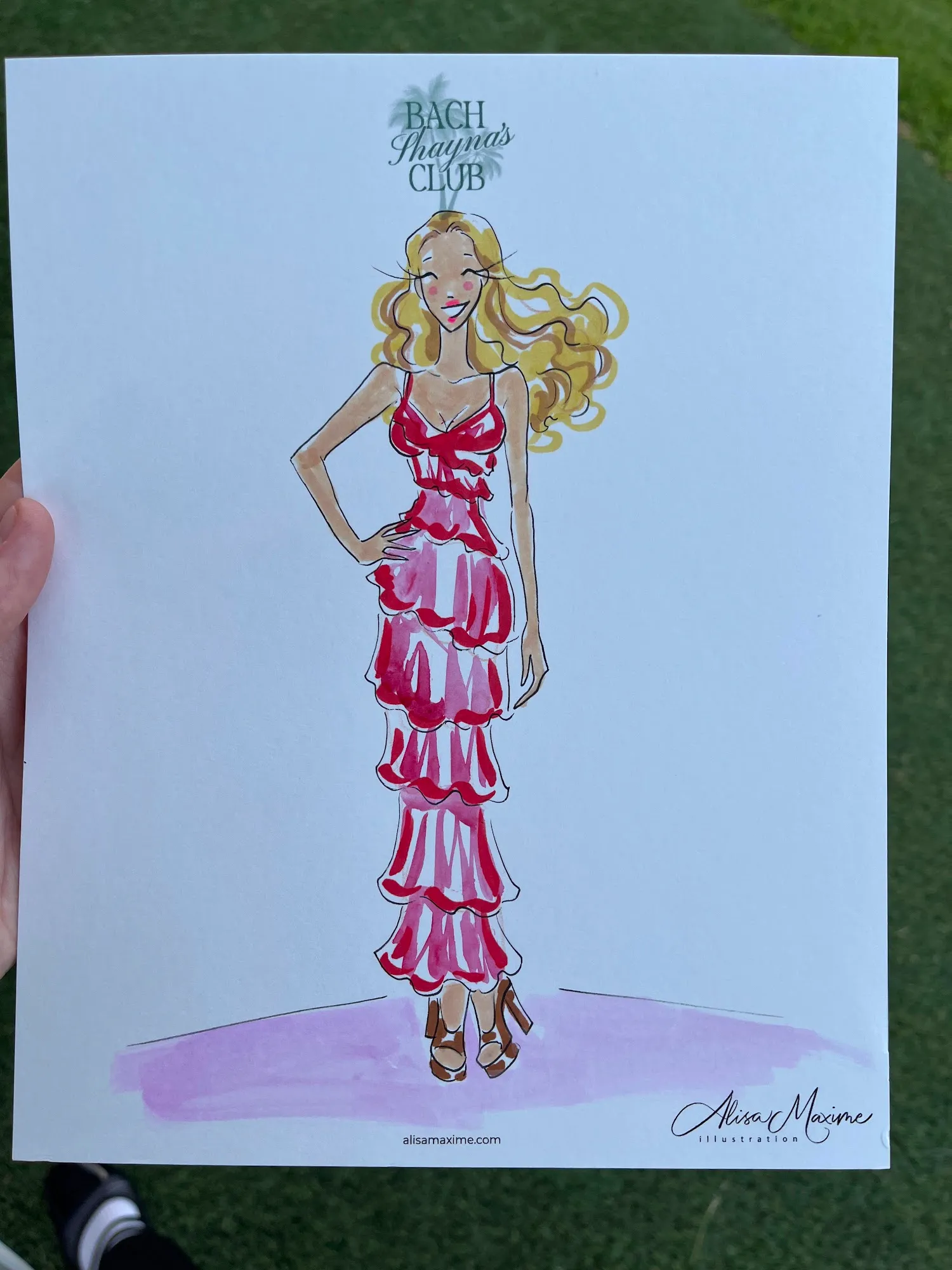 Live fashion sketch 5 from Bridal Shower at The Frenchie Boutique Hotel, Round Top