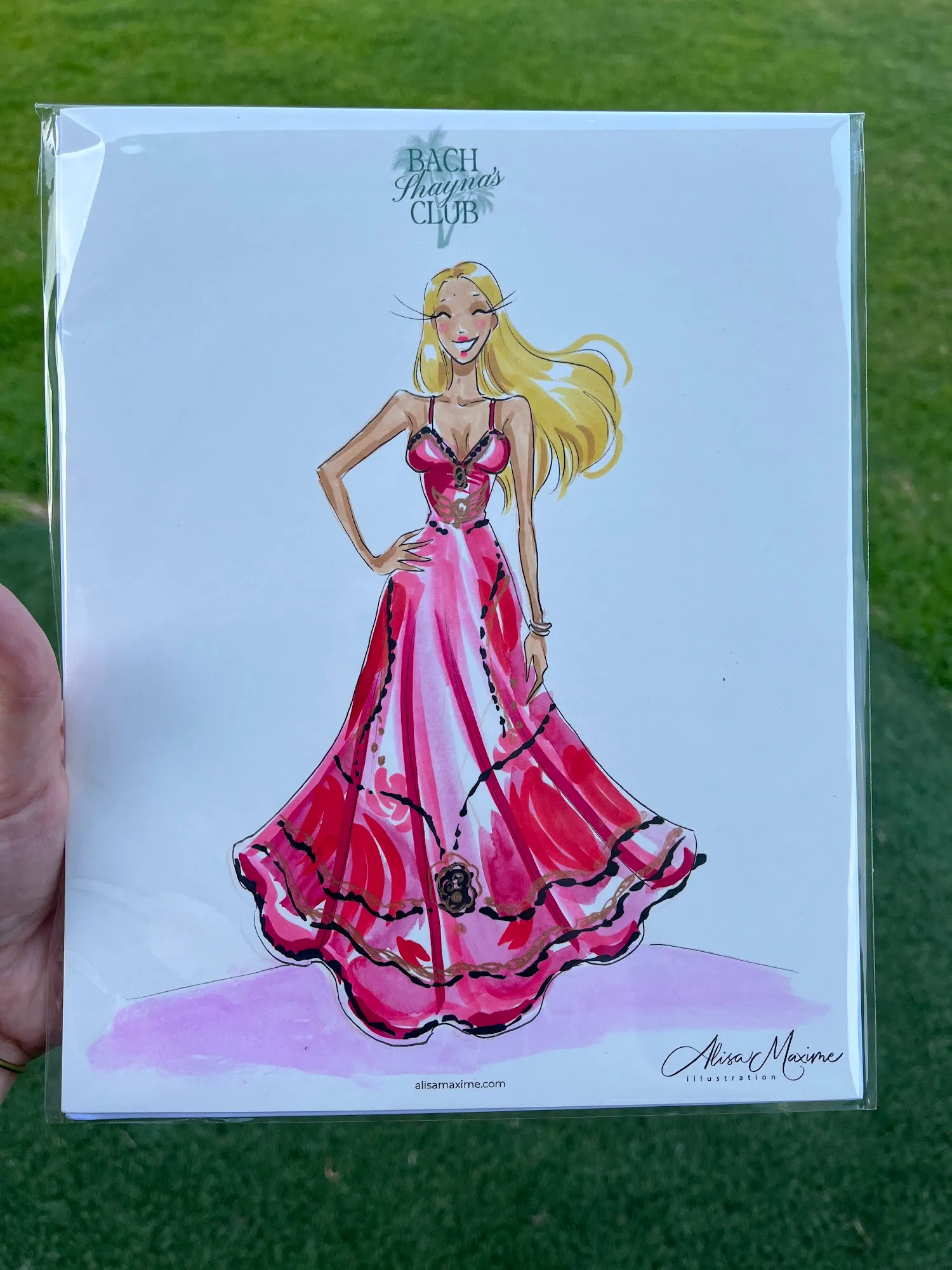 Live sketch from Bridal Shower at The Frenchie Boutique Hotel, Round Top