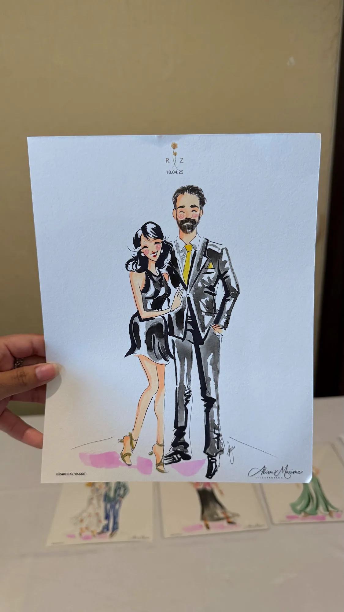 Live fashion sketch 12 from Wedding Celebration in The Colony, Texas
