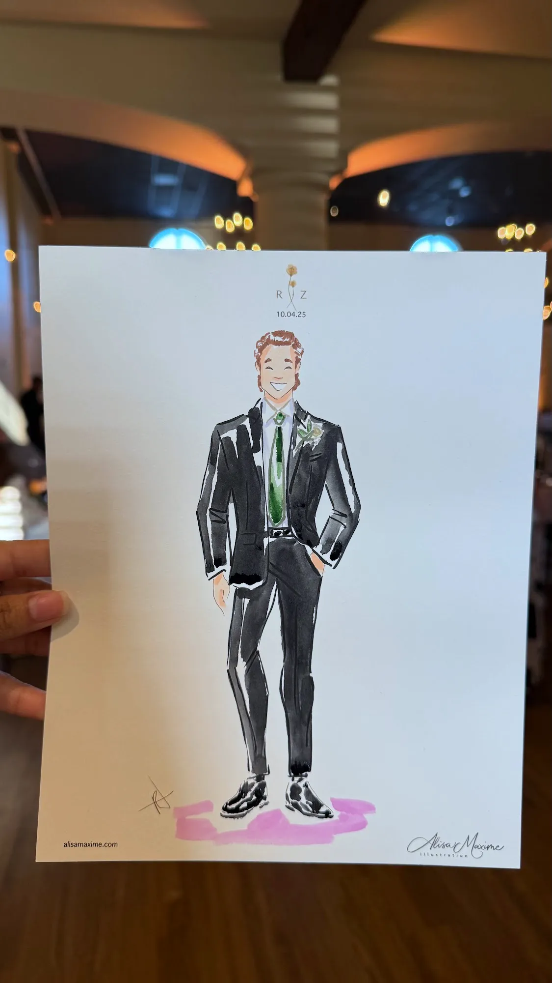 Live fashion sketch 8 from Wedding Celebration in The Colony, Texas