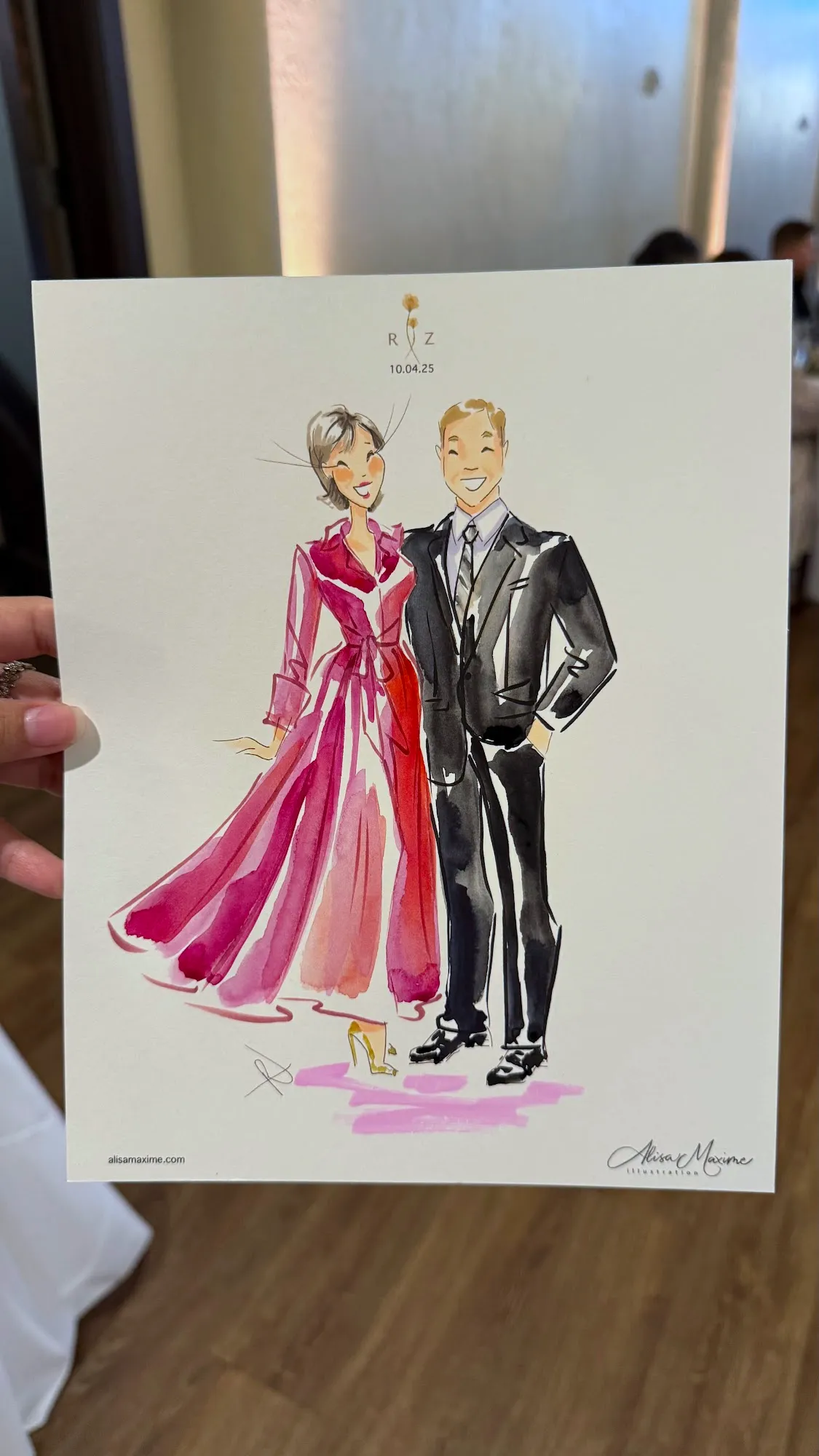Live fashion sketch 13 from Wedding Celebration in The Colony, Texas