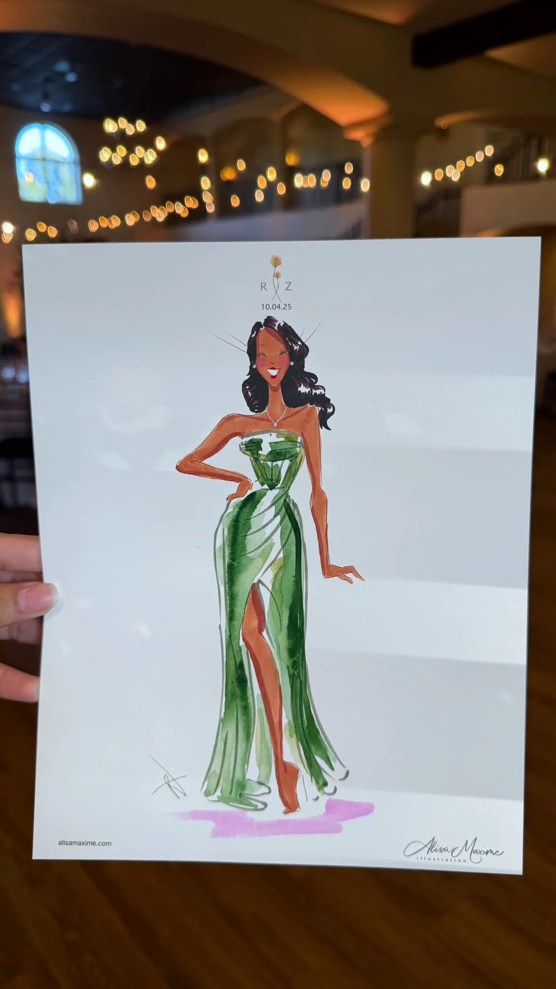 Live fashion sketch 5 from Wedding Celebration in The Colony, Texas