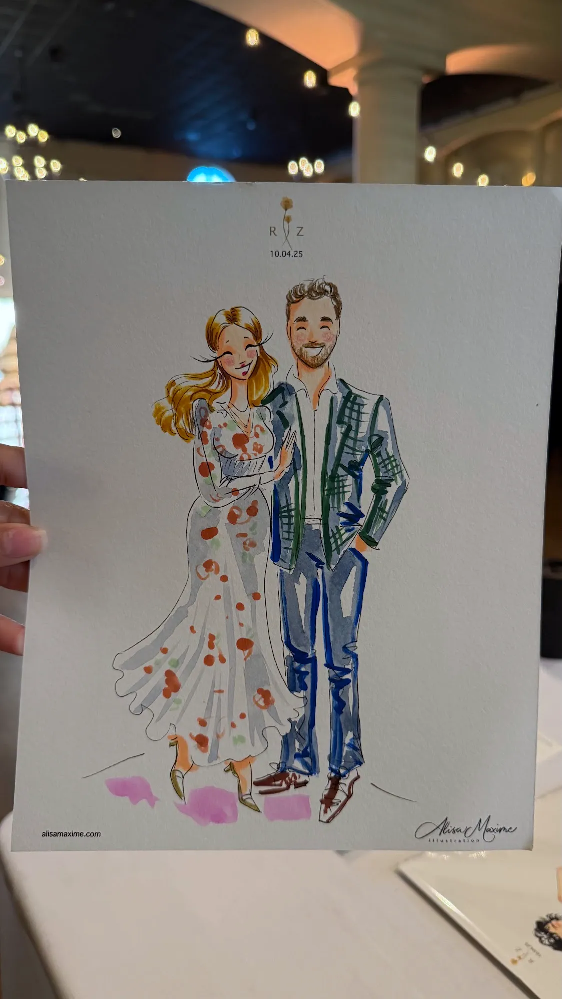 Live fashion sketch 10 from Wedding Celebration in The Colony, Texas