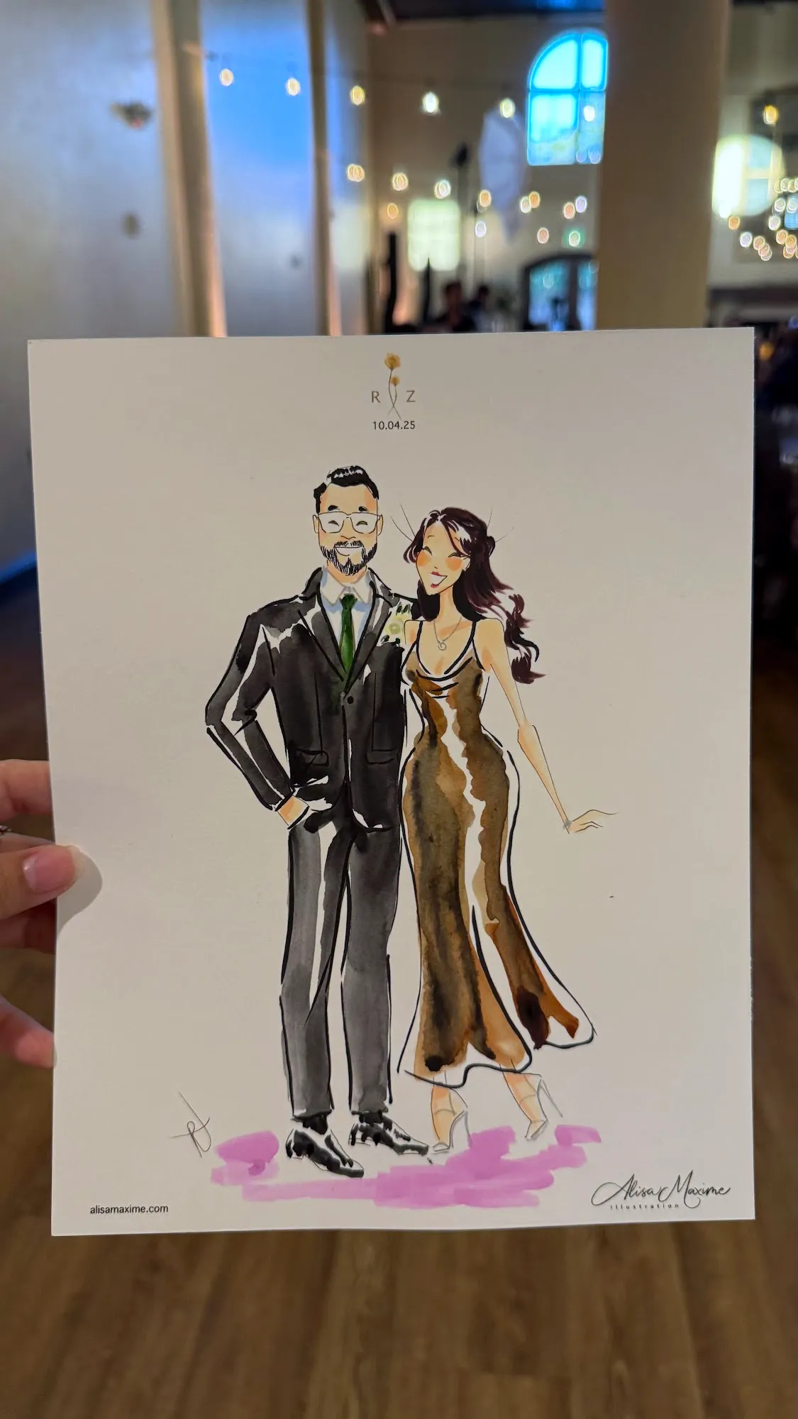 Live fashion sketch 15 from Wedding Celebration in The Colony, Texas